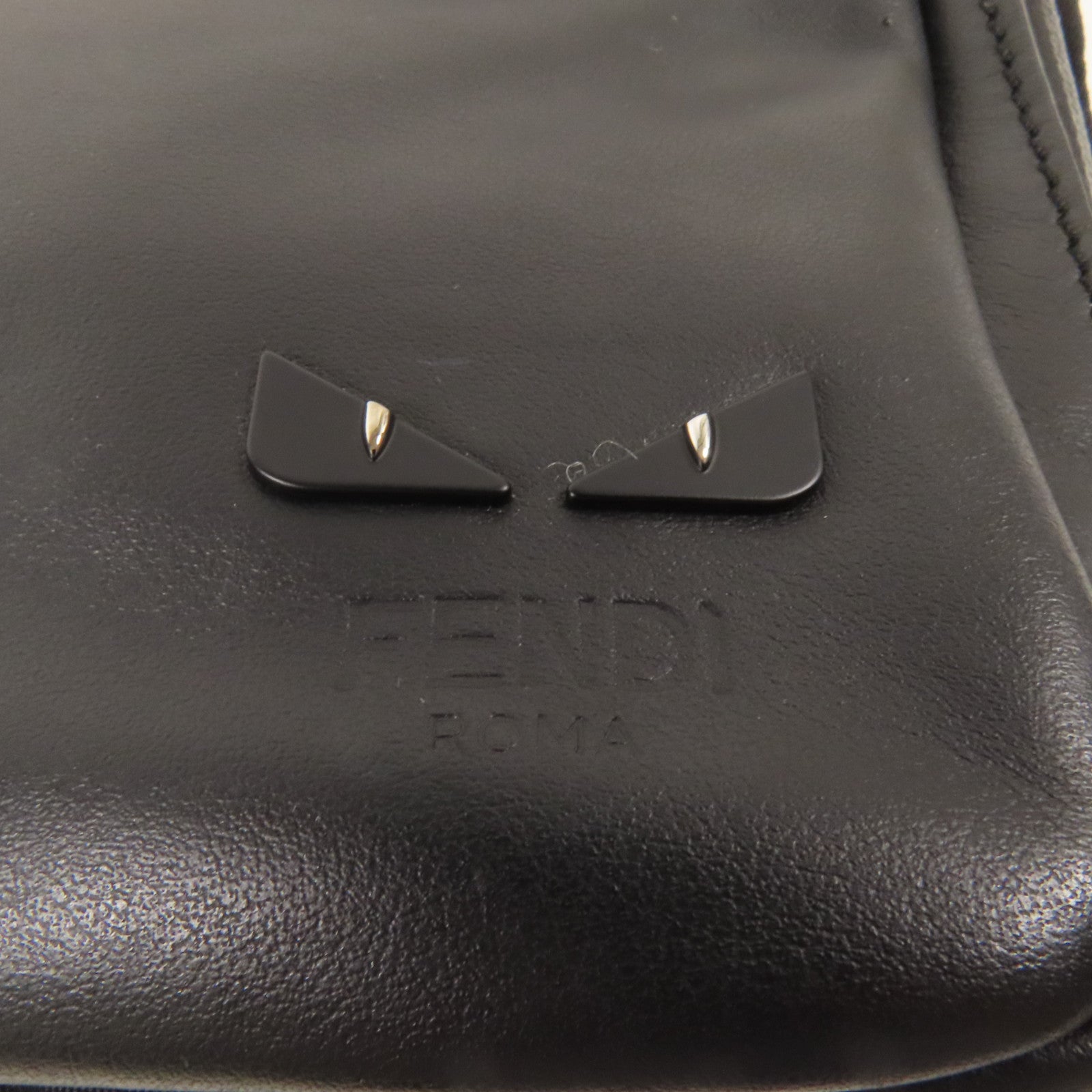 FENDI 尼龍/皮革Shoulder Bag銀扣手挽肩背兩用袋