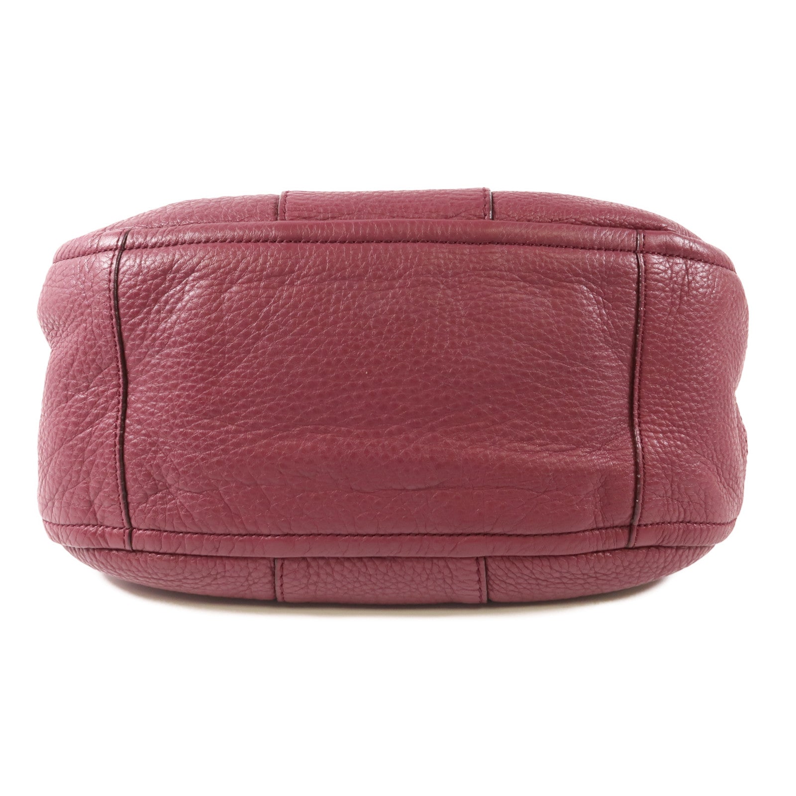 SALVATORE FERRAGAMO GHW 2 Way Shoulder Hand Bag Calfskin Leather Red