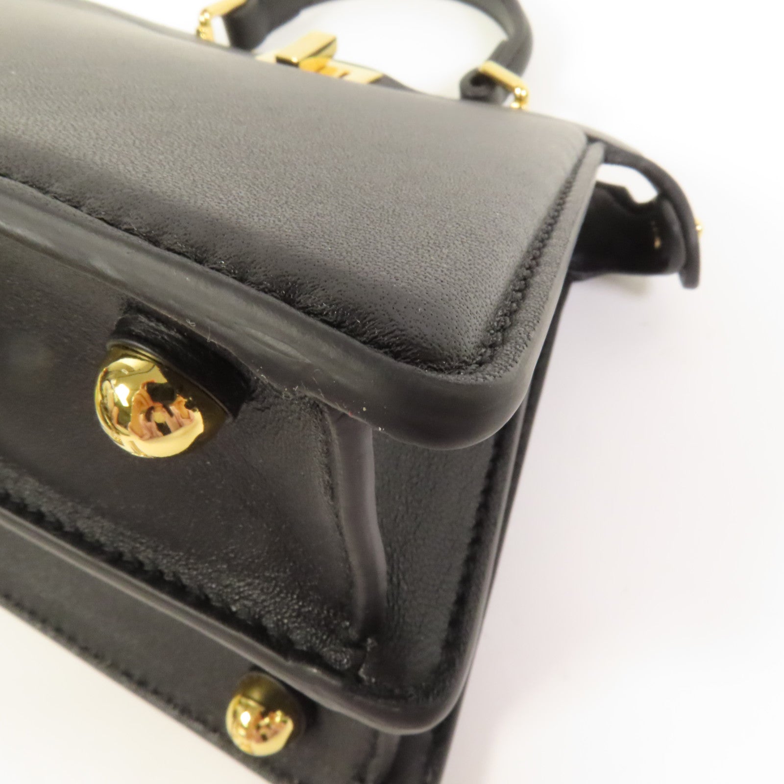 FENDI 牛皮皮革Iconic Peekaboo Micro手挽肩背兩用袋