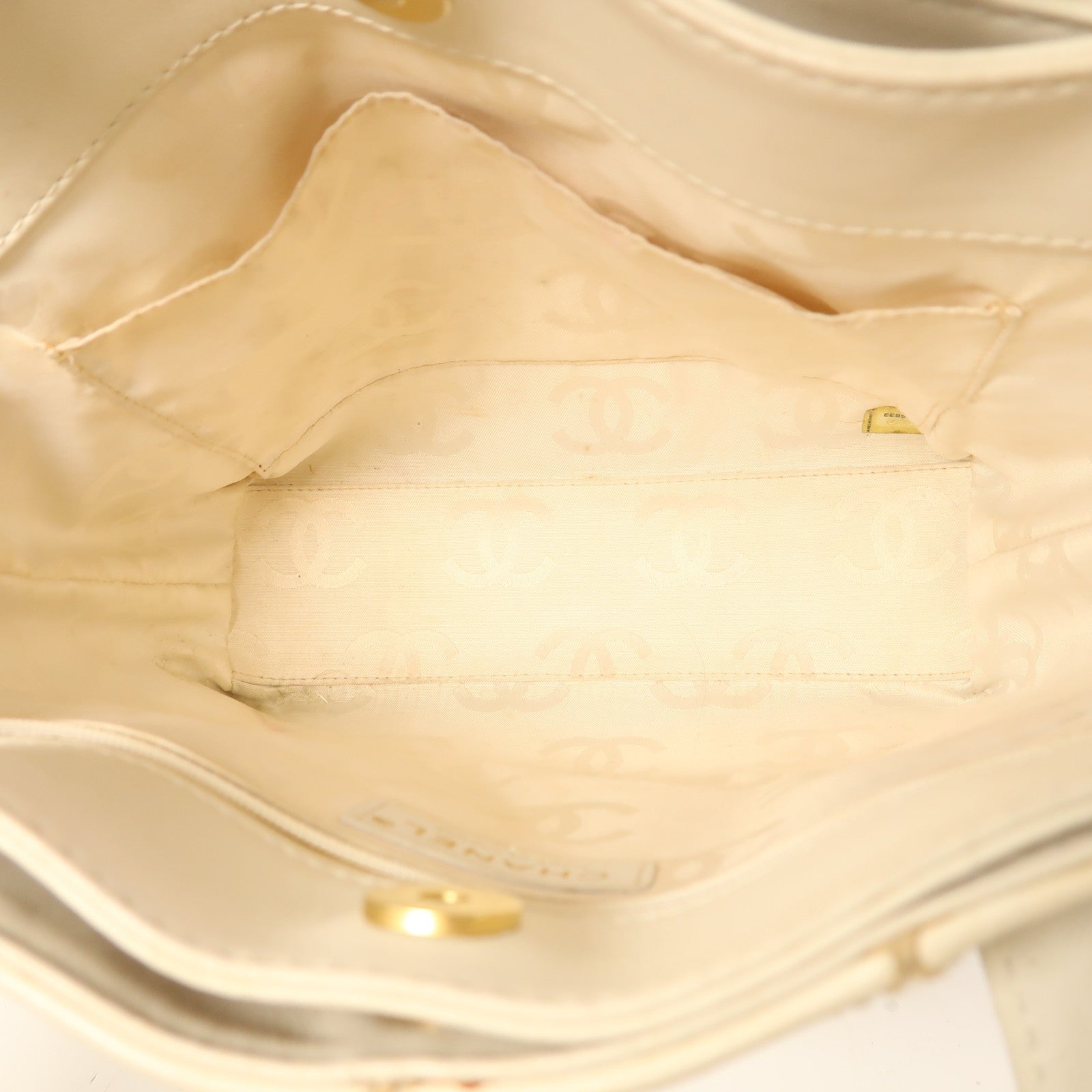 CHANEL 牛皮皮革Vintage Hand Bag金扣手挽袋