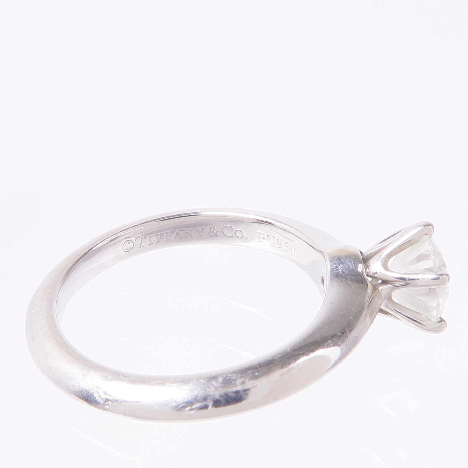 TIFFANY＆CO PT950鉑金Diamond Ring鑽石戒指US#4