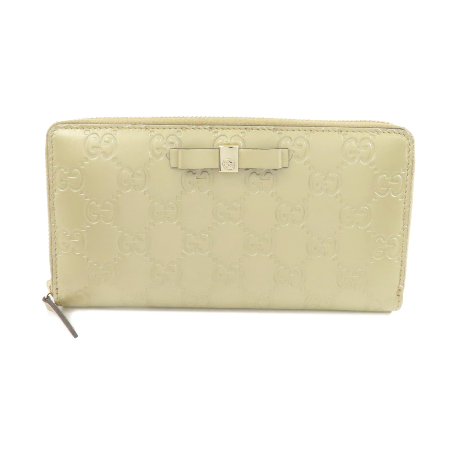 GUCCI 牛皮皮革金扣Long Wallet長錢包金色