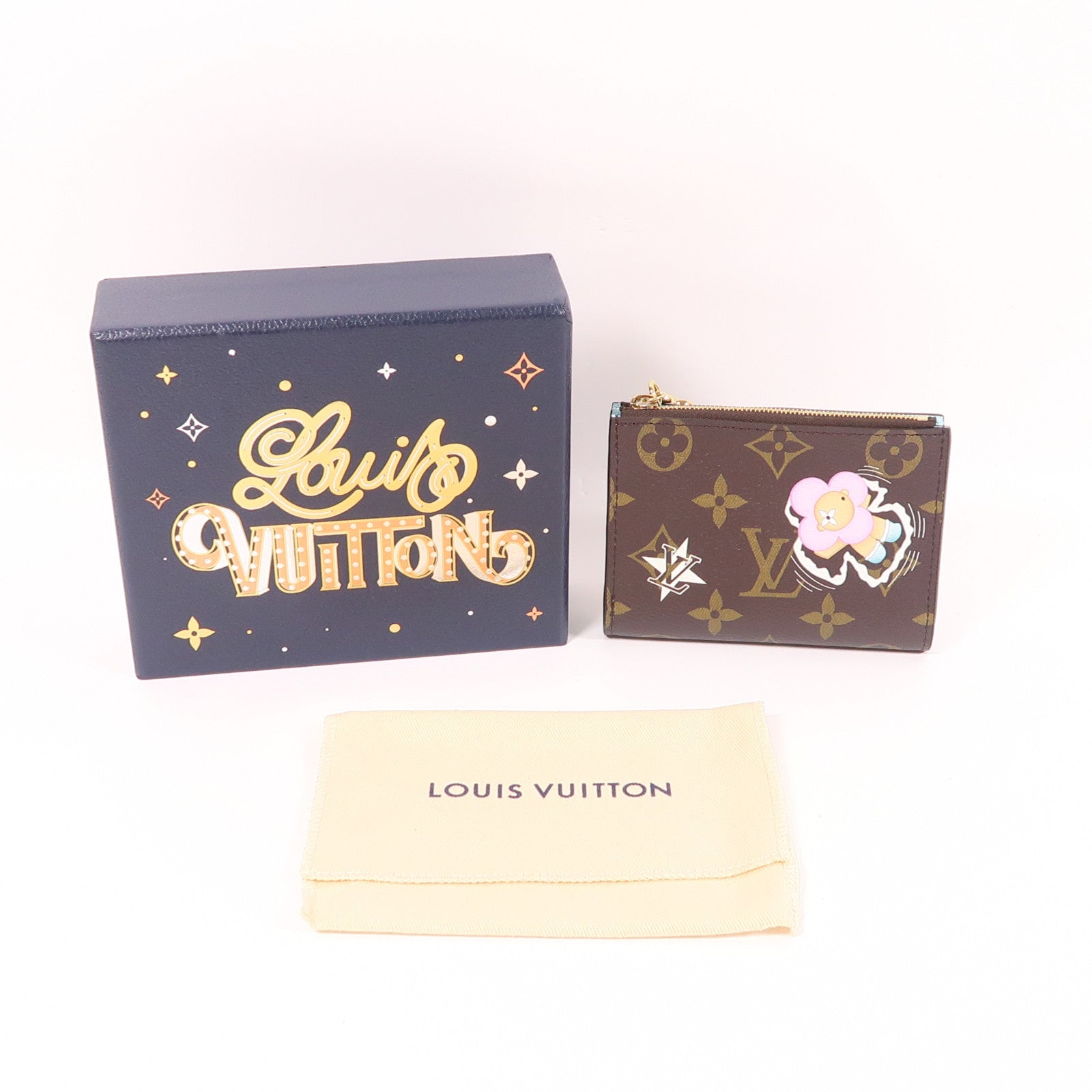 LOUIS VUITTON Monogram Lisa Wallet金扣錢包