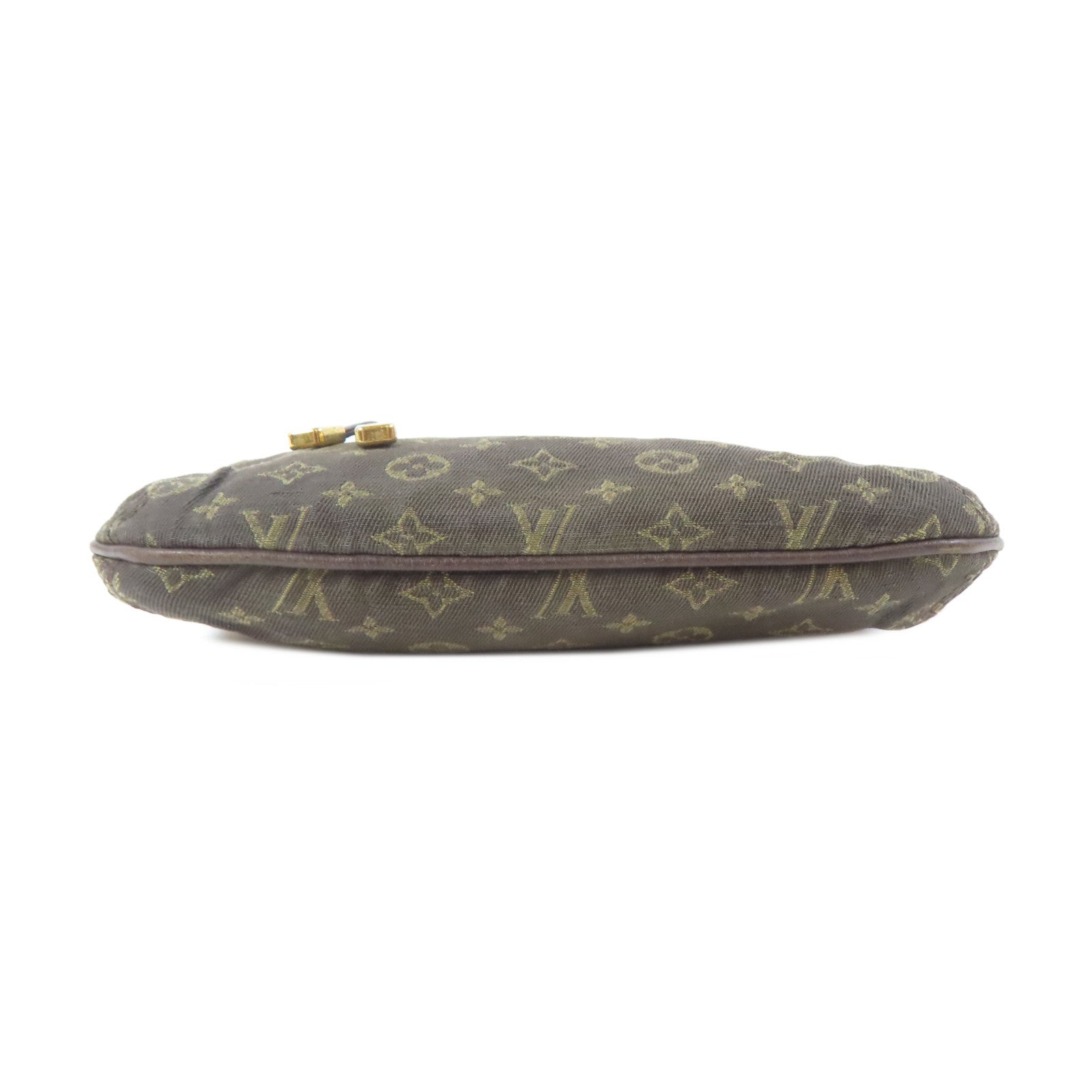 LOUIS VUITTON Monogram Mini Lin Mini Pochette Accessoires金扣手拿包啡色