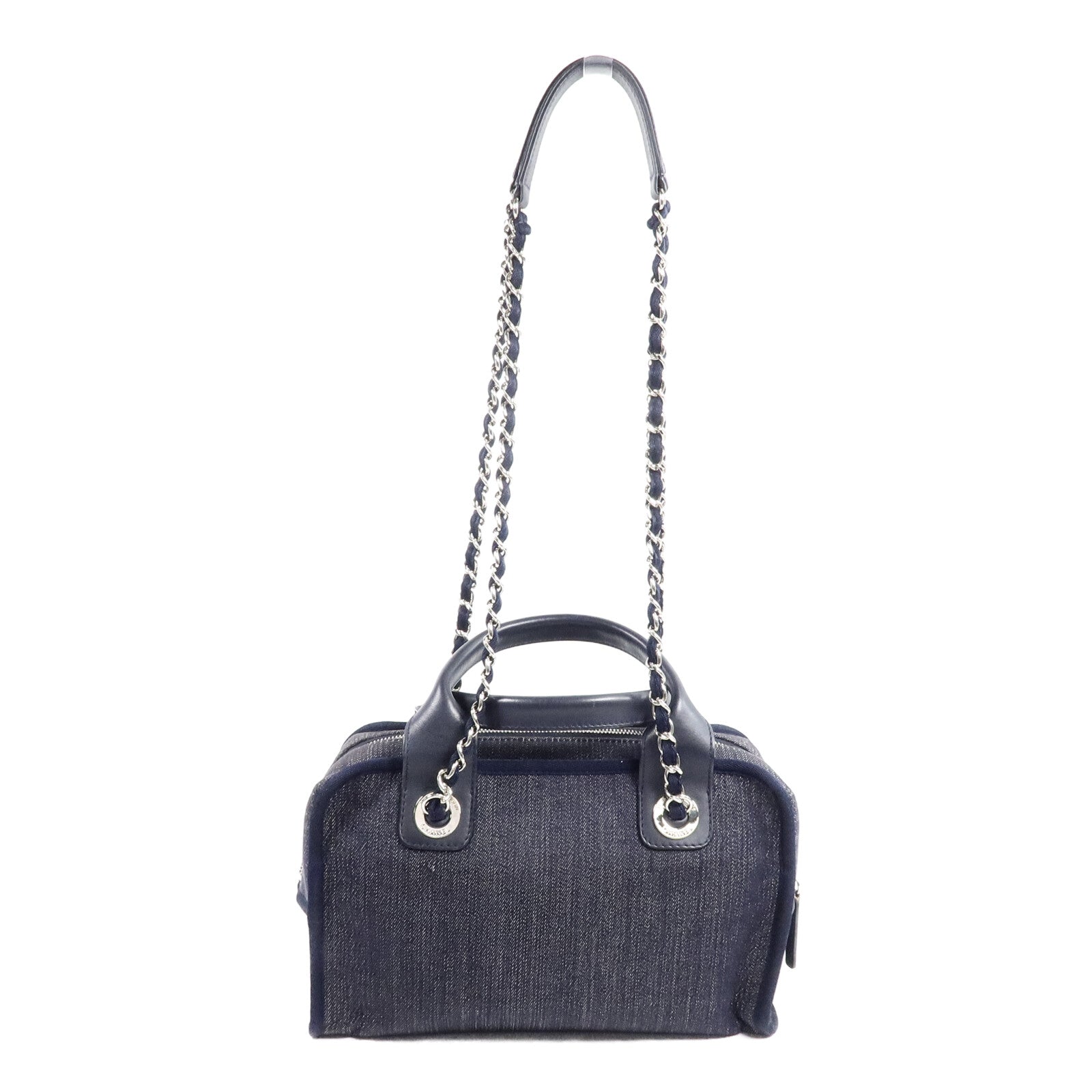 CHANEL 牛仔布Deauville Chain Tote手挽肩背兩用袋