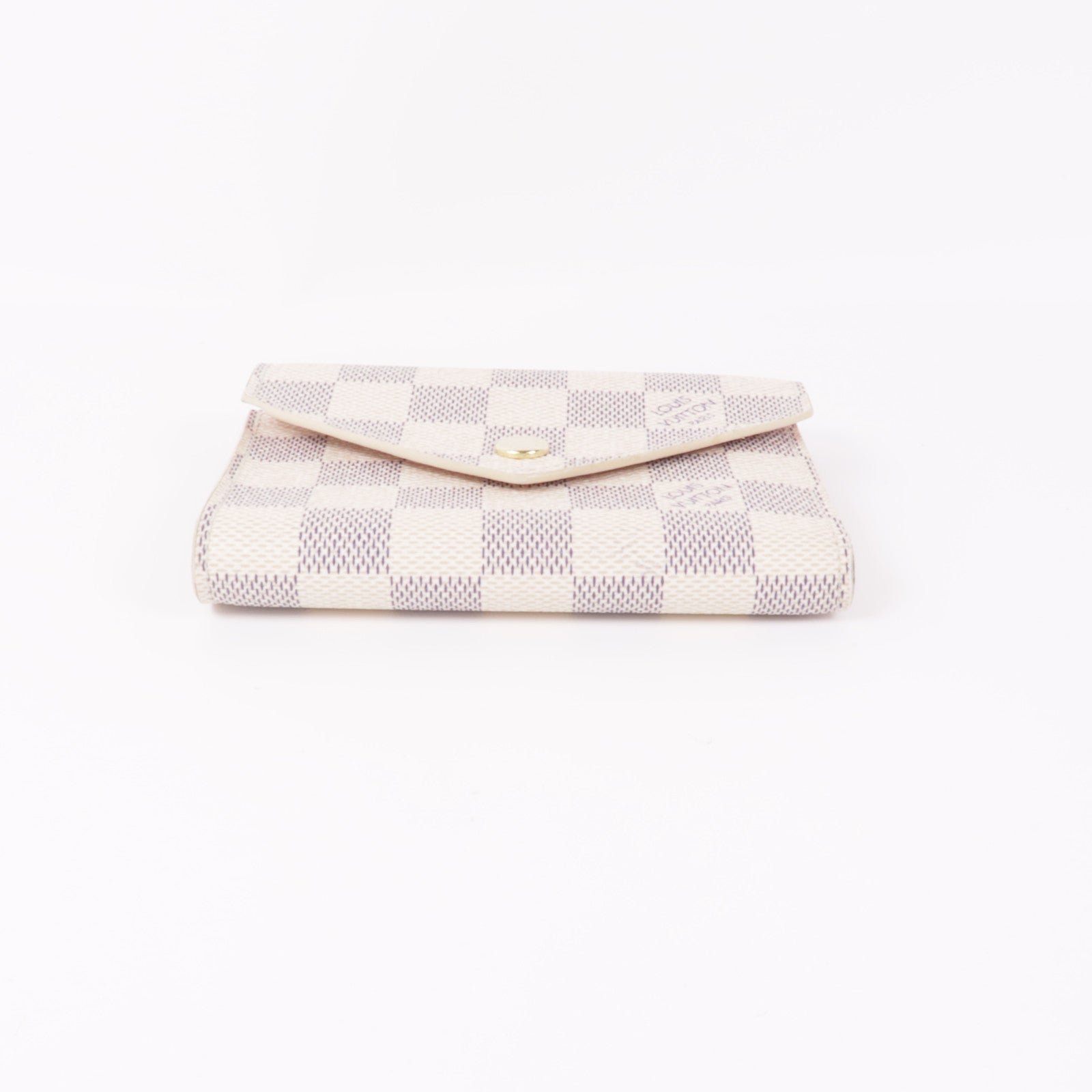 LOUIS VUITTON Damier Azur Victorine Wallet金扣錢包