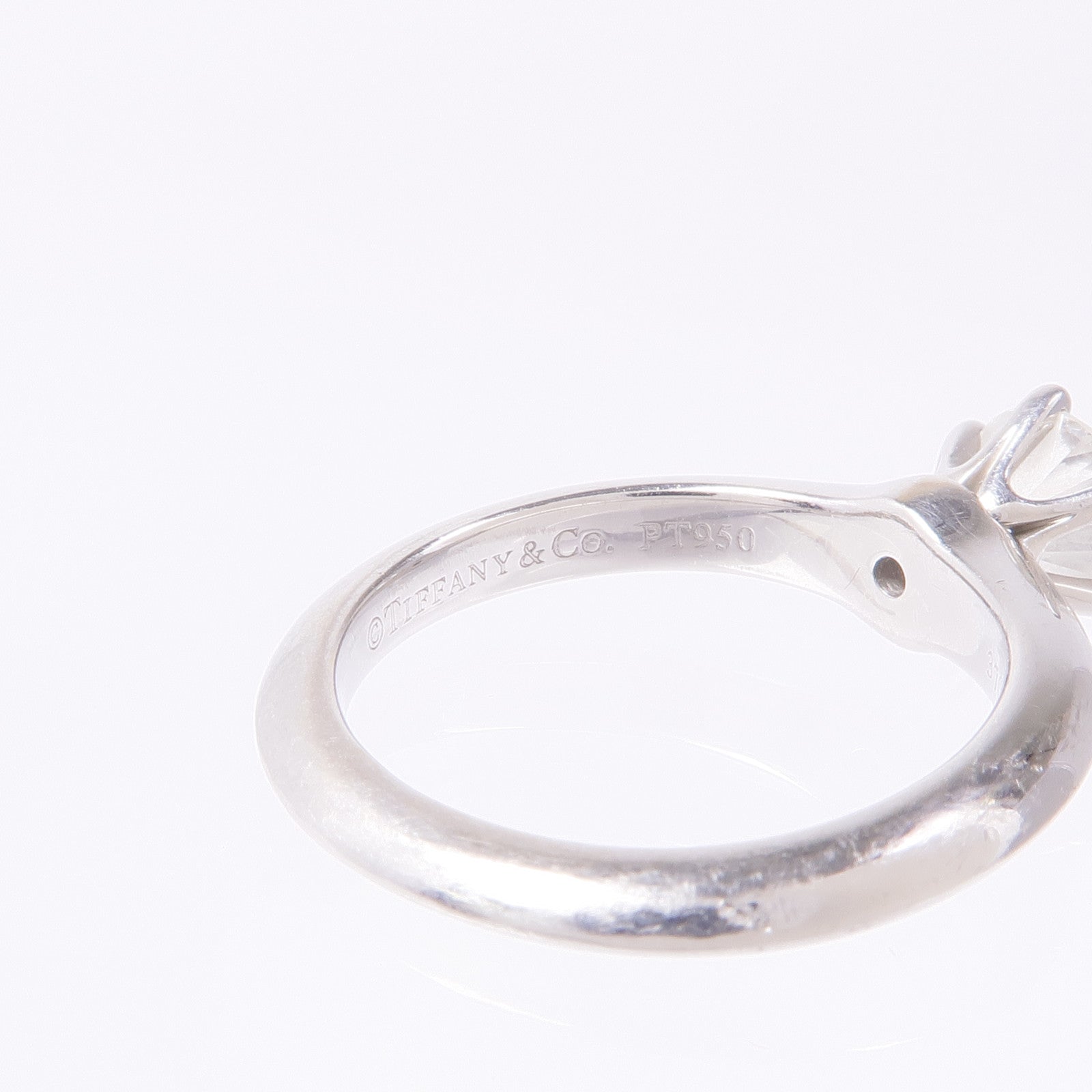 TIFFANY＆CO PT950鉑金Diamond Ring鑽石戒指US#4