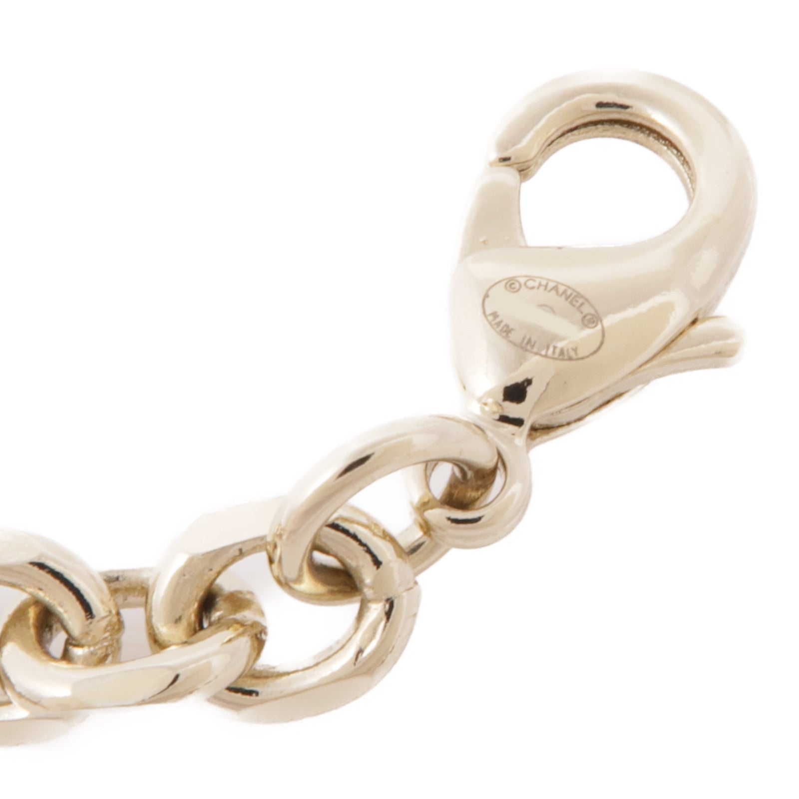 CHANEL CC Necklace Metal Gold