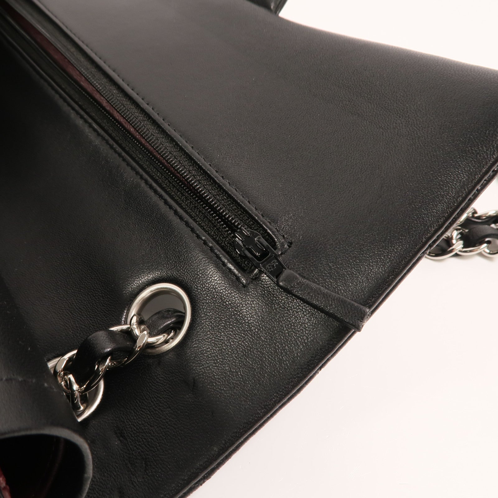 CHANEL 羊皮皮革Classic 25銀扣鏈帶肩背袋