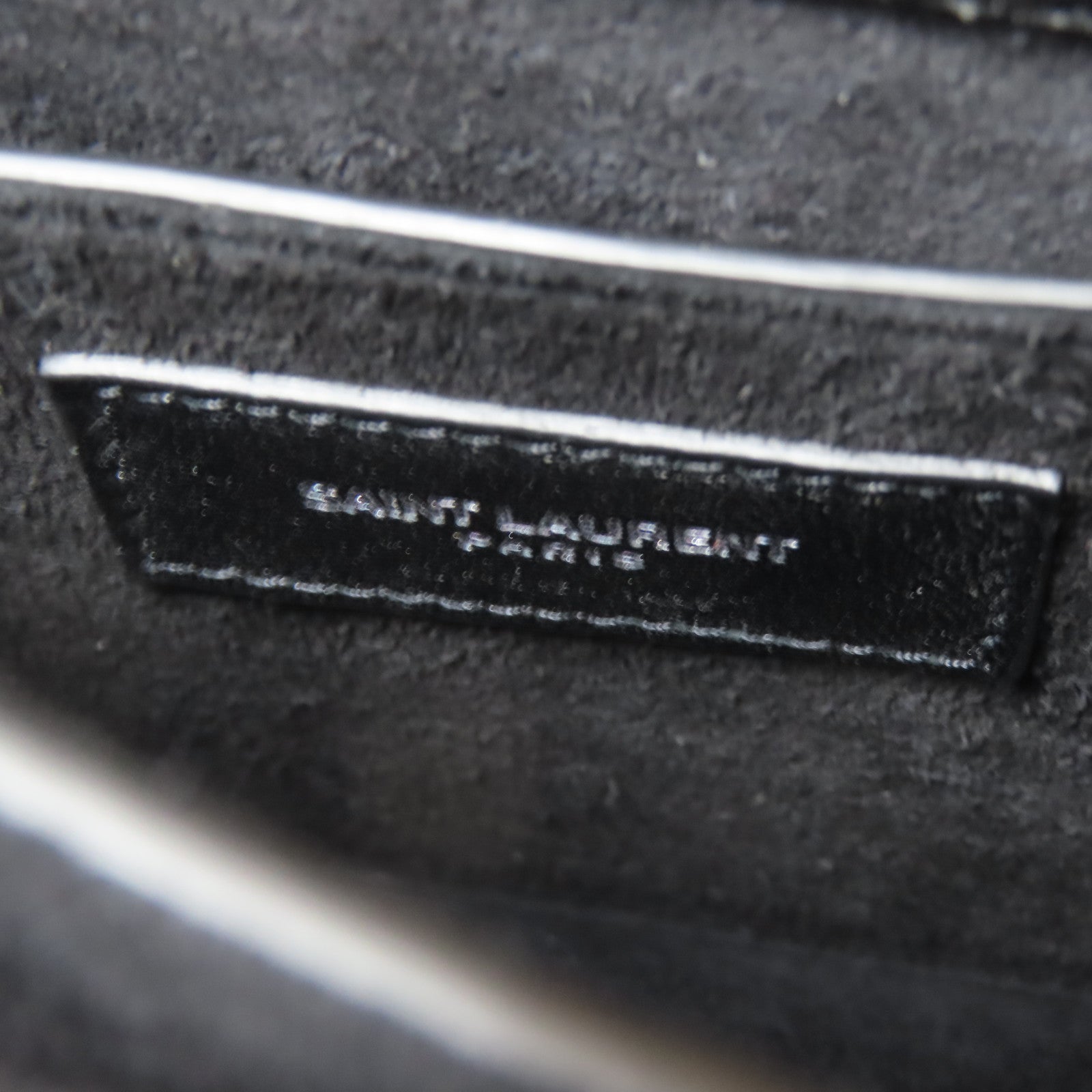 SAINT LAURENT 牛皮皮革Sunset Medium in Crocodile Embossed銀扣鏈帶肩背袋黑色