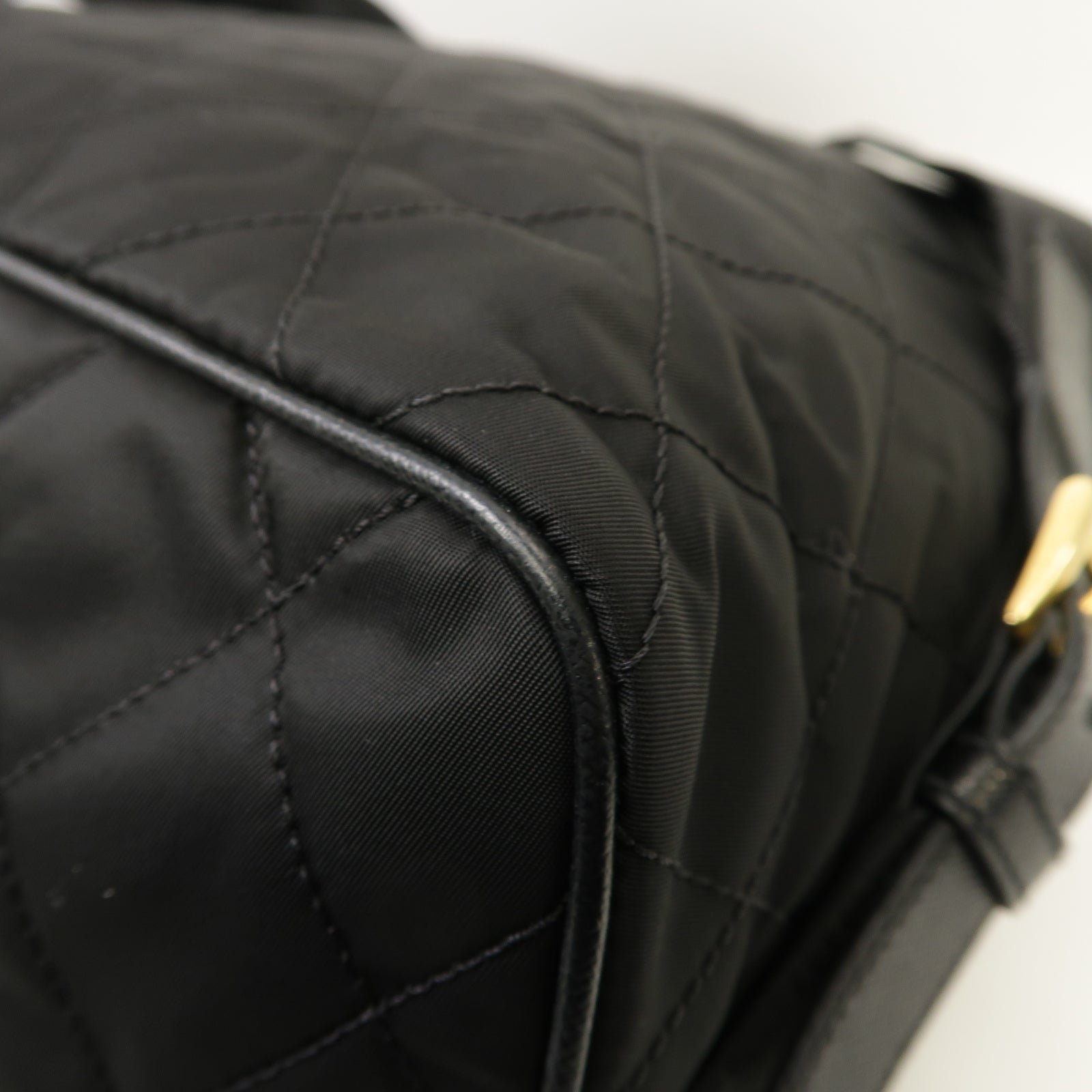 PRADA 尼龍Backpack金扣背包黒色