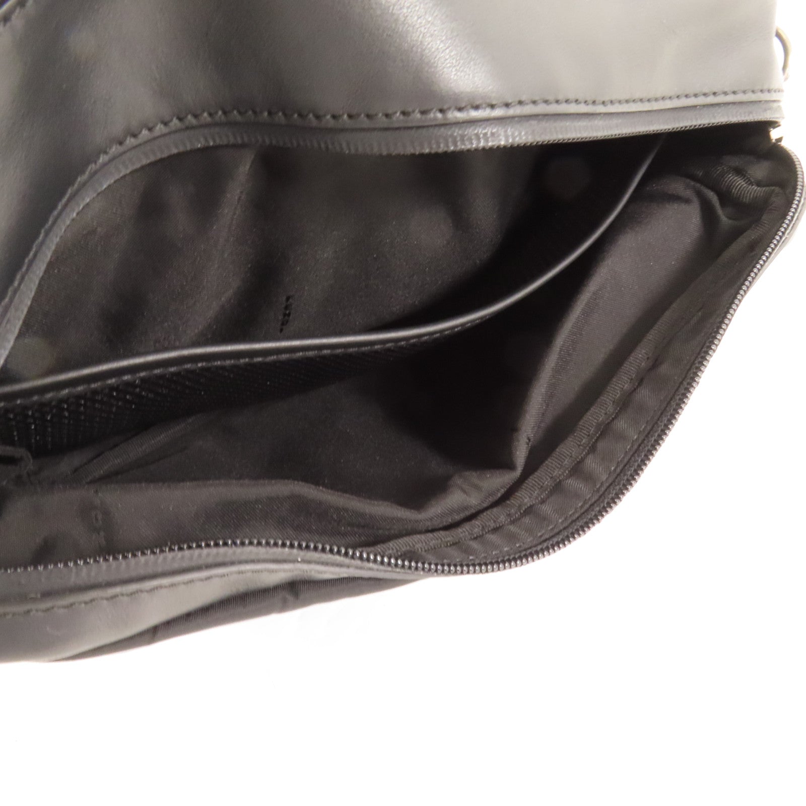 FENDI 尼龍/皮革Shoulder Bag銀扣手挽肩背兩用袋