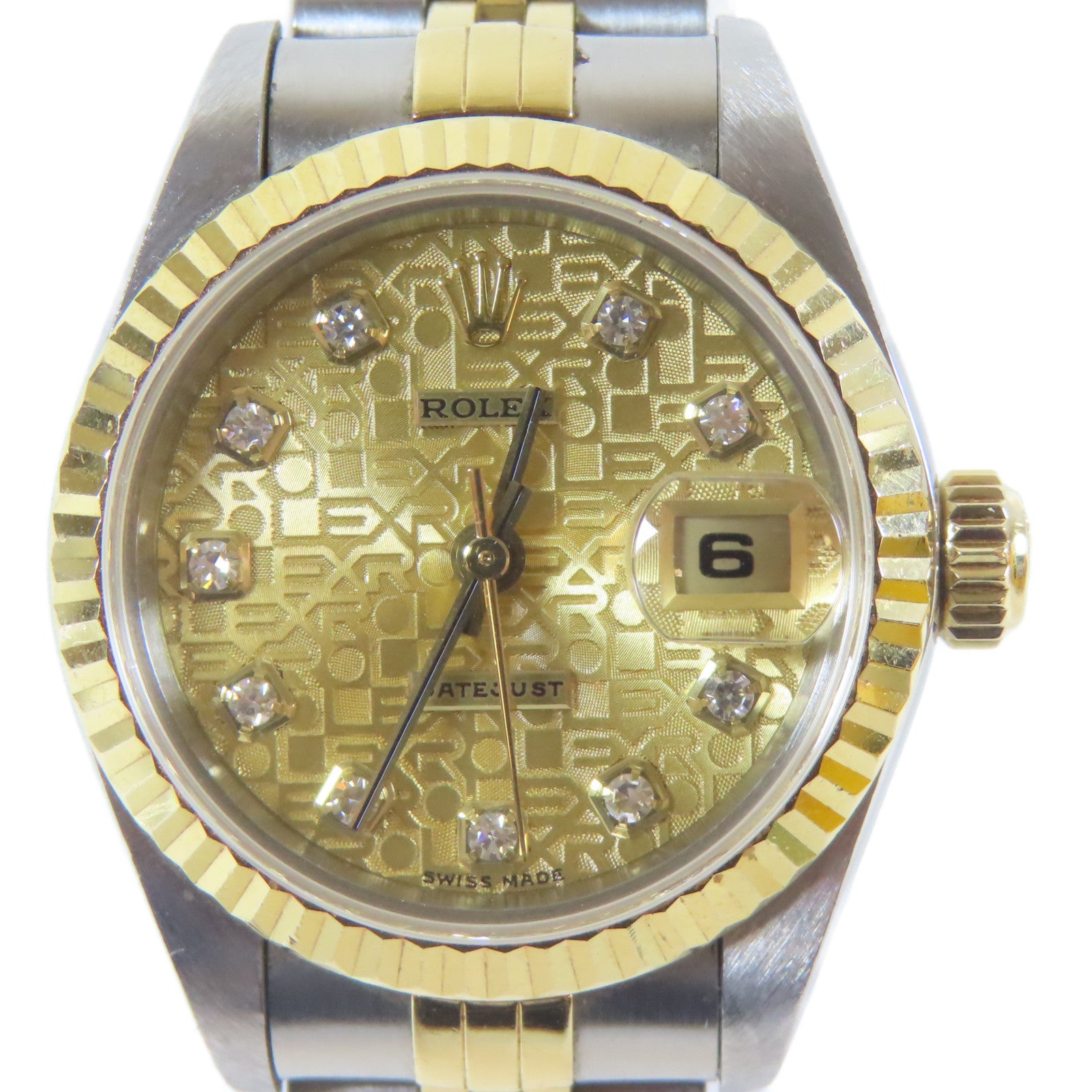 ROLEX 18K黃金/不鏽鋼Datejust 26mm手錶金色#16cm