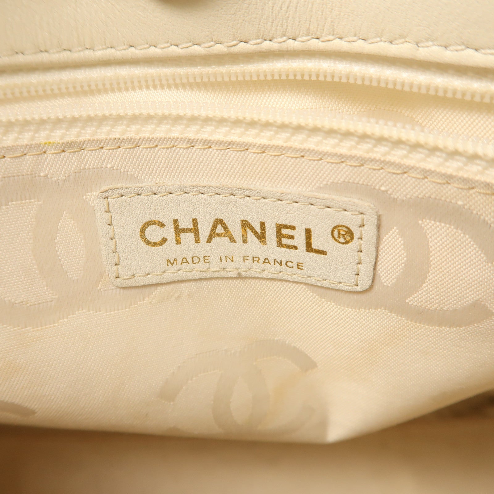 CHANEL 牛皮皮革Vintage Hand Bag金扣手挽袋