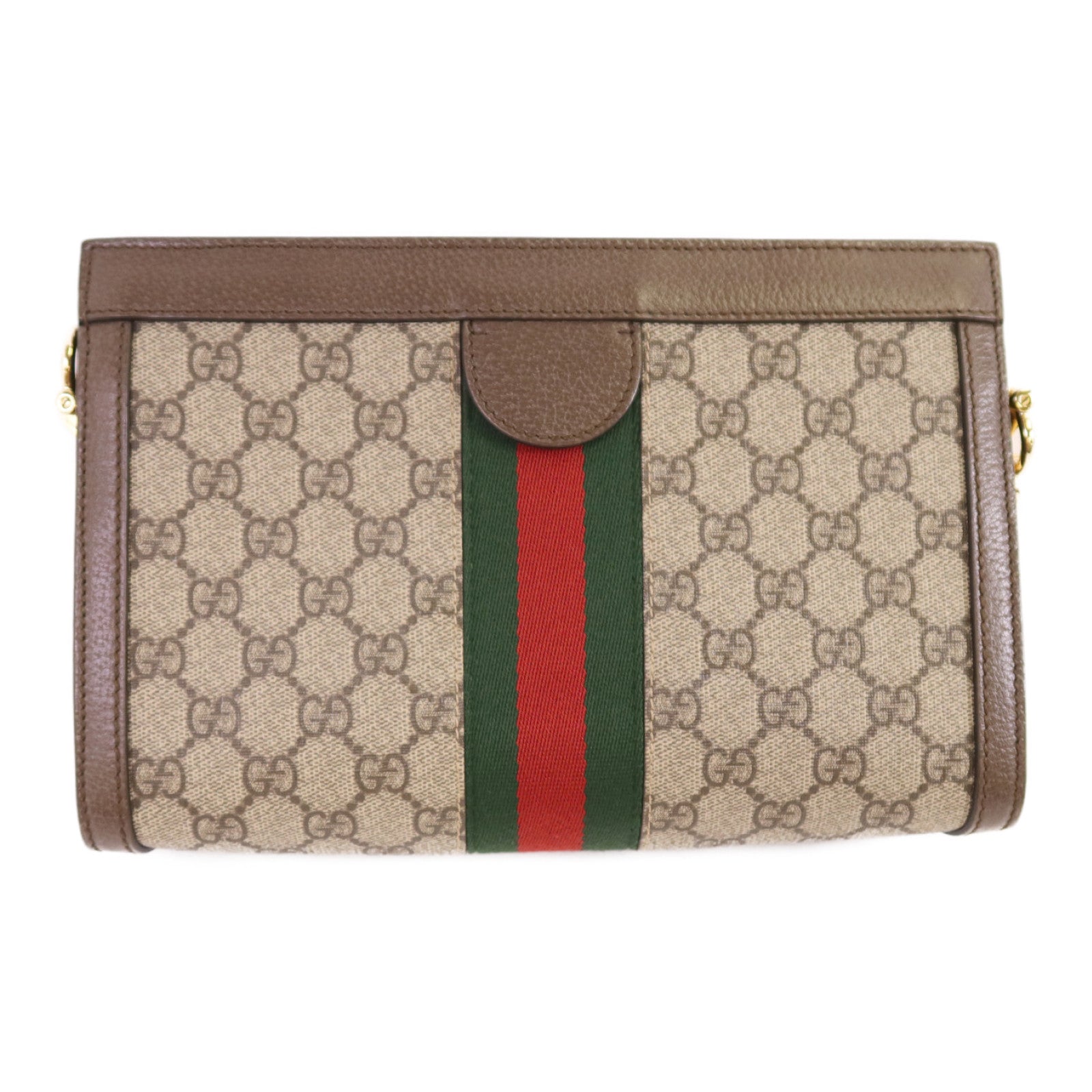 GUCCI 【激減優惠】塗層帆布Ophldia GG鏈帶肩背袋