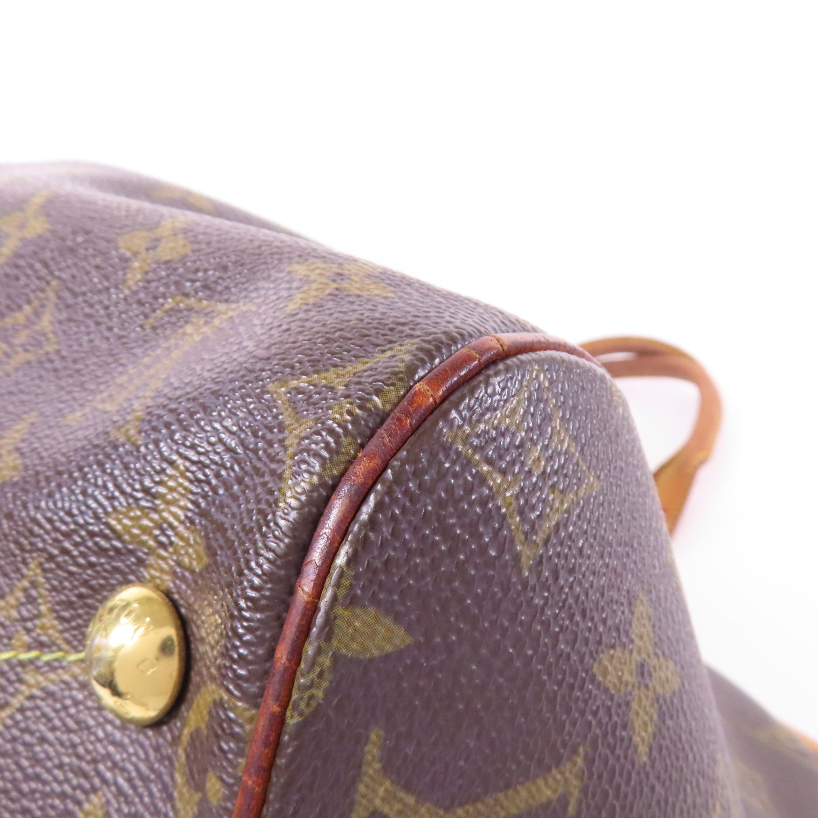 LOUIS VUITTON Monogram Tivoli GM金扣肩背袋棕色