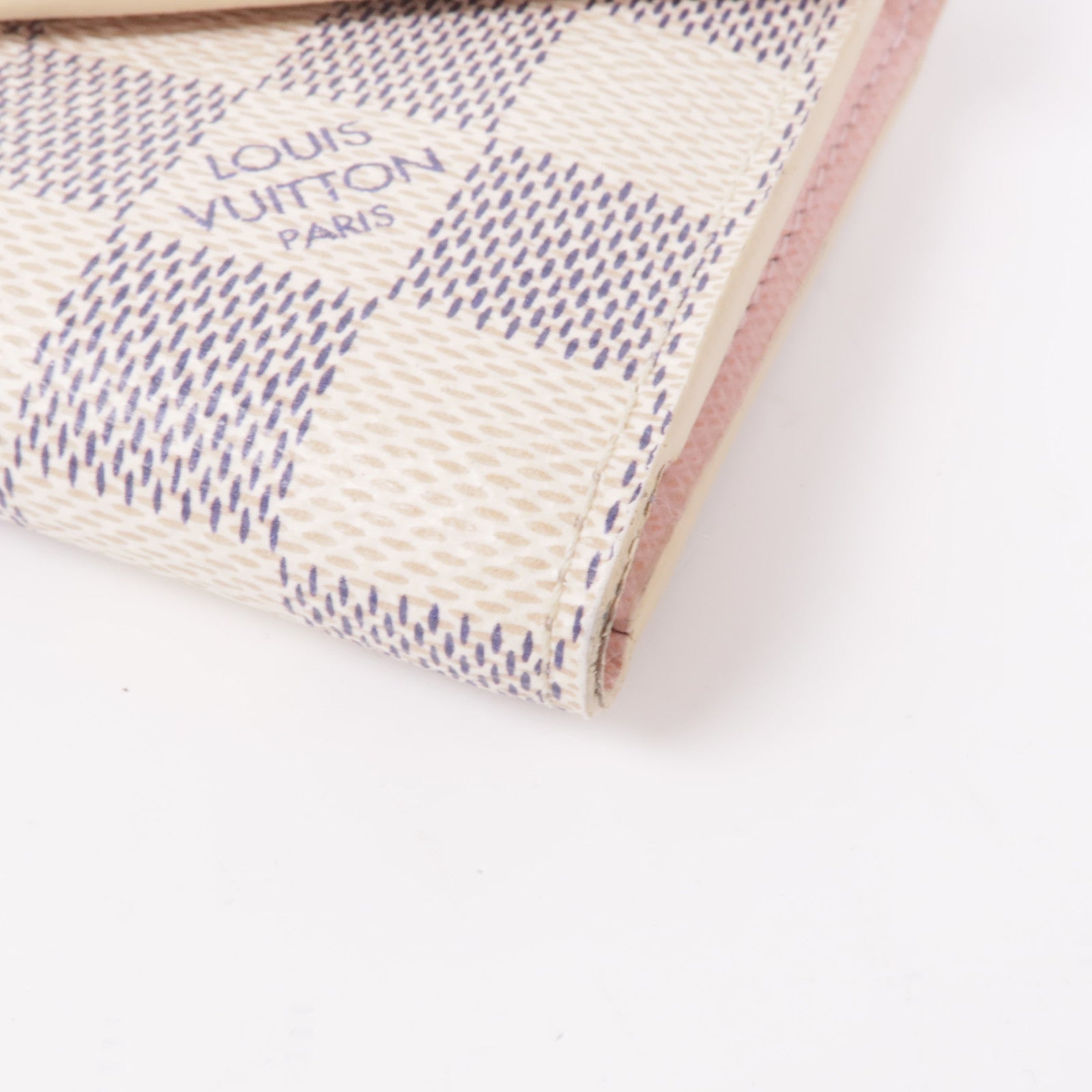 LOUIS VUITTON Damier Azur Victorine Wallet金扣錢包