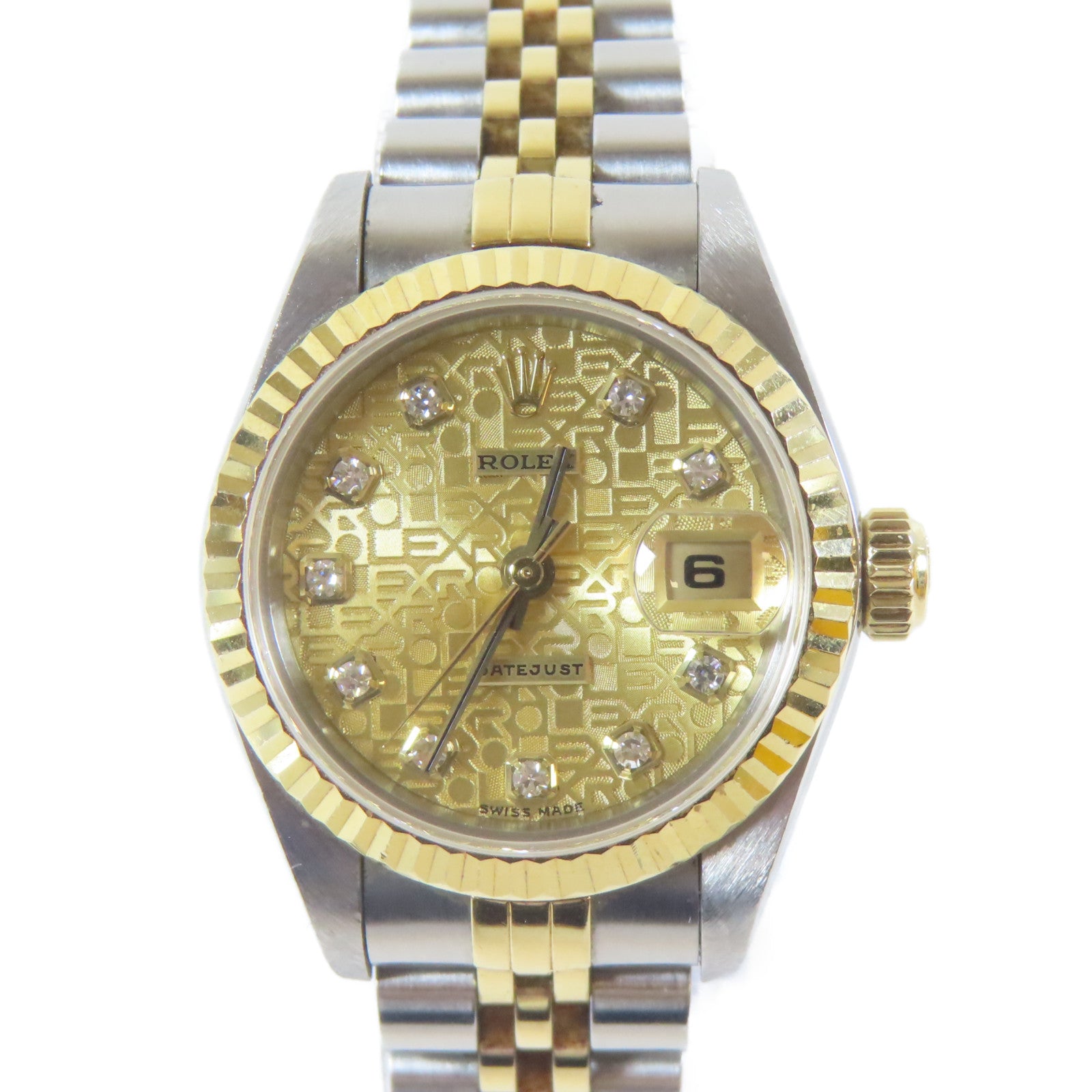 ROLEX 18K黃金/不鏽鋼Datejust 26mm手錶金色#16cm