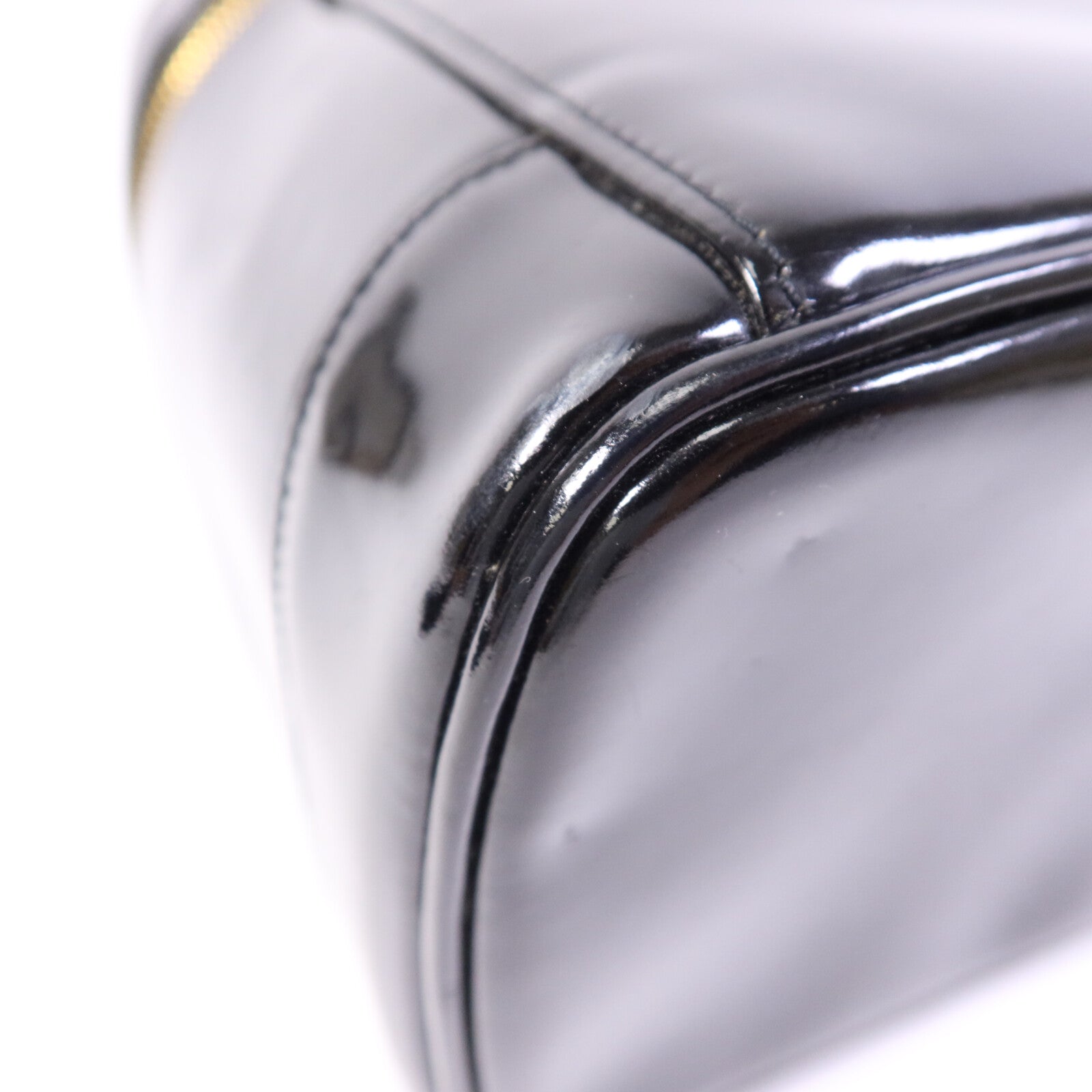 CHANEL 漆皮皮革 Vintage Vanity Case金扣手挽袋