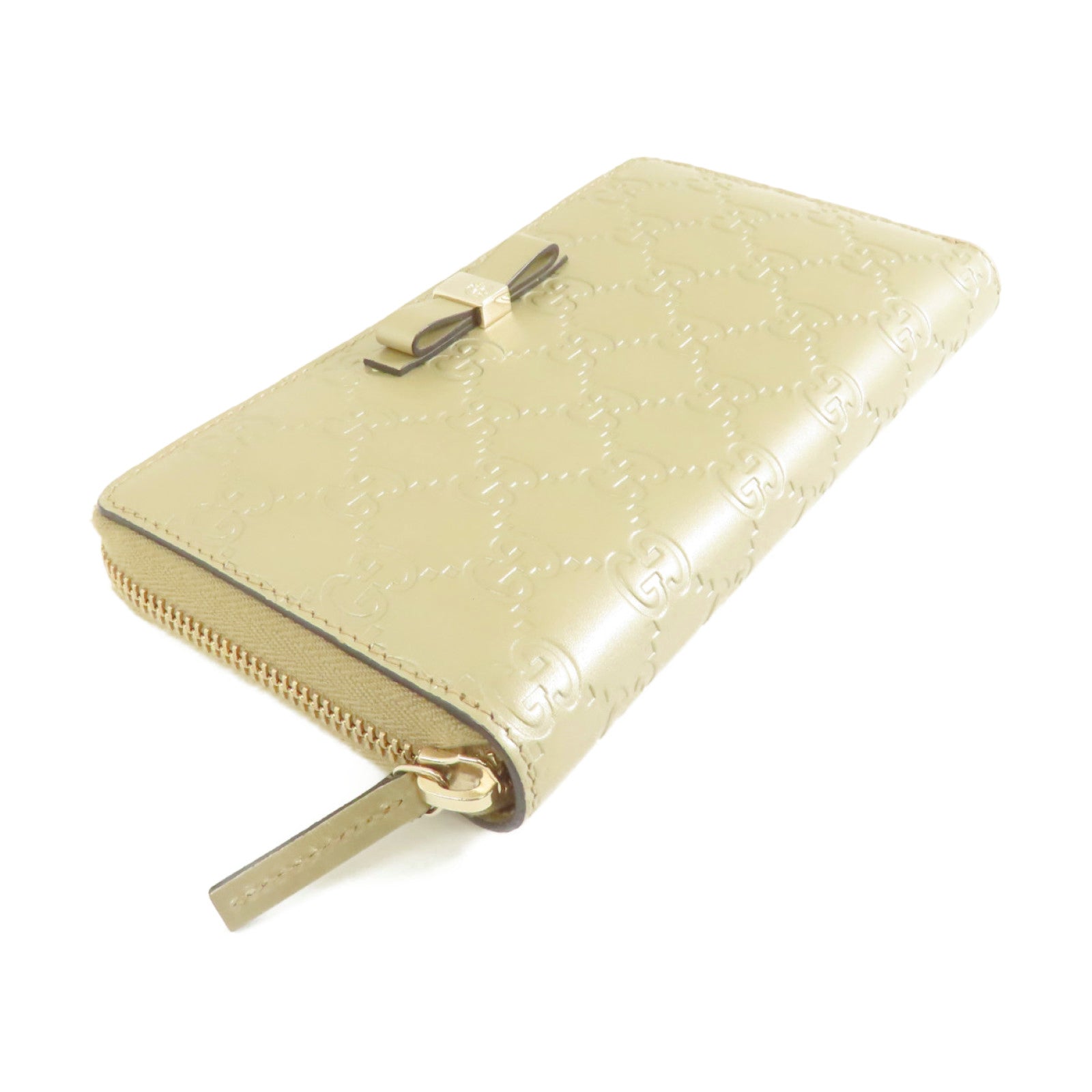 GUCCI 牛皮皮革金扣Long Wallet長錢包金色