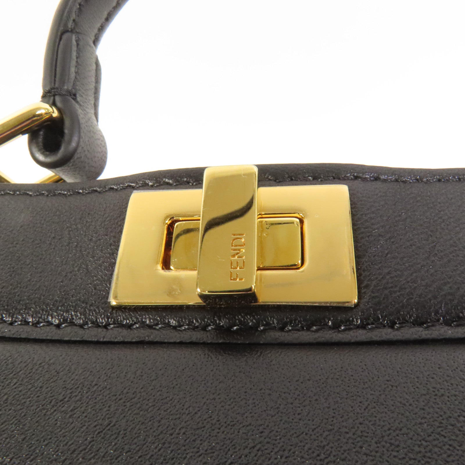 FENDI 牛皮皮革Iconic Peekaboo Micro手挽肩背兩用袋