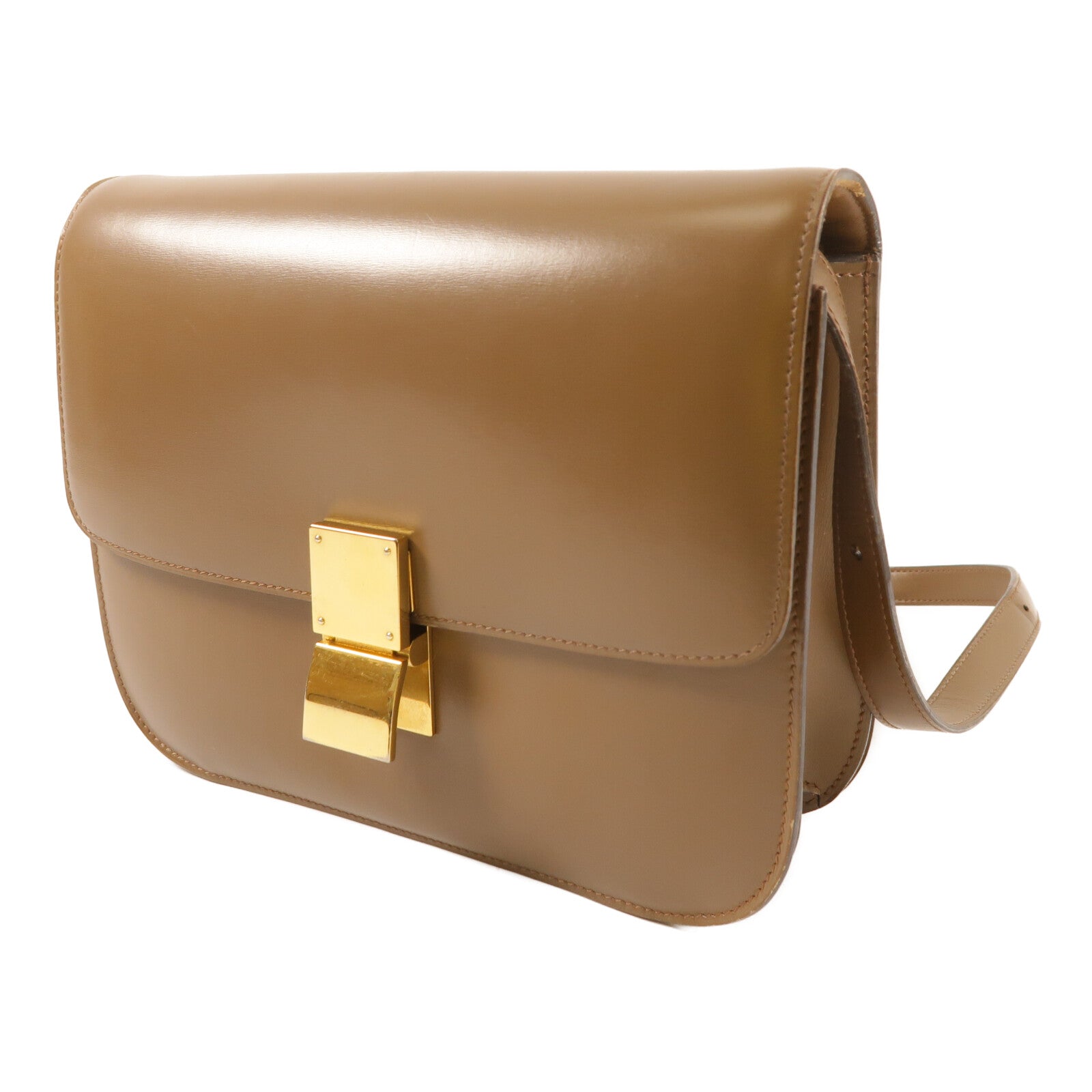 CELINE 牛皮皮革Classic Box金扣肩背袋