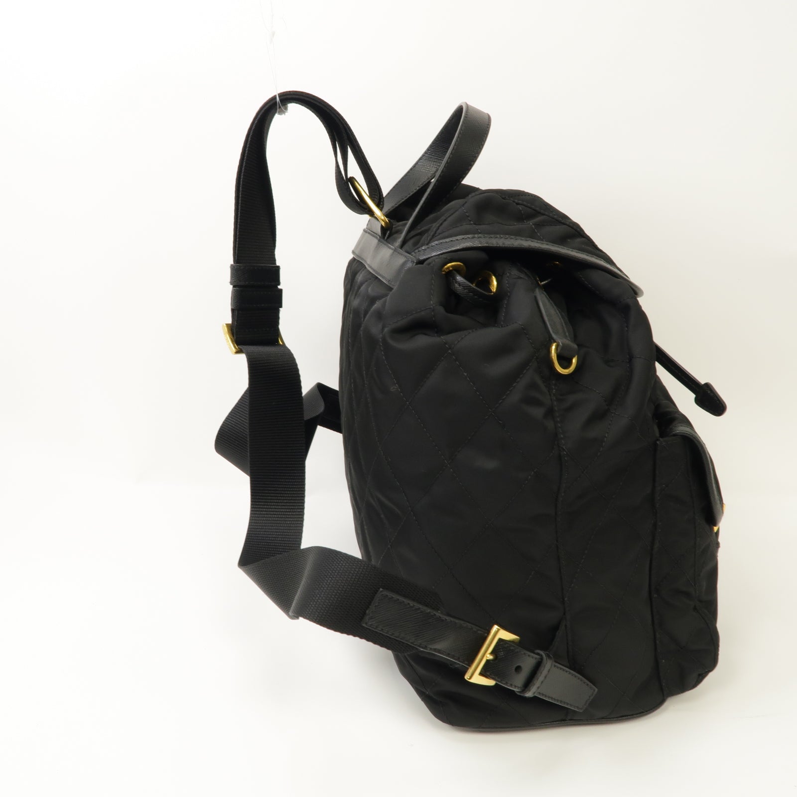 PRADA 尼龍Backpack金扣背包黒色