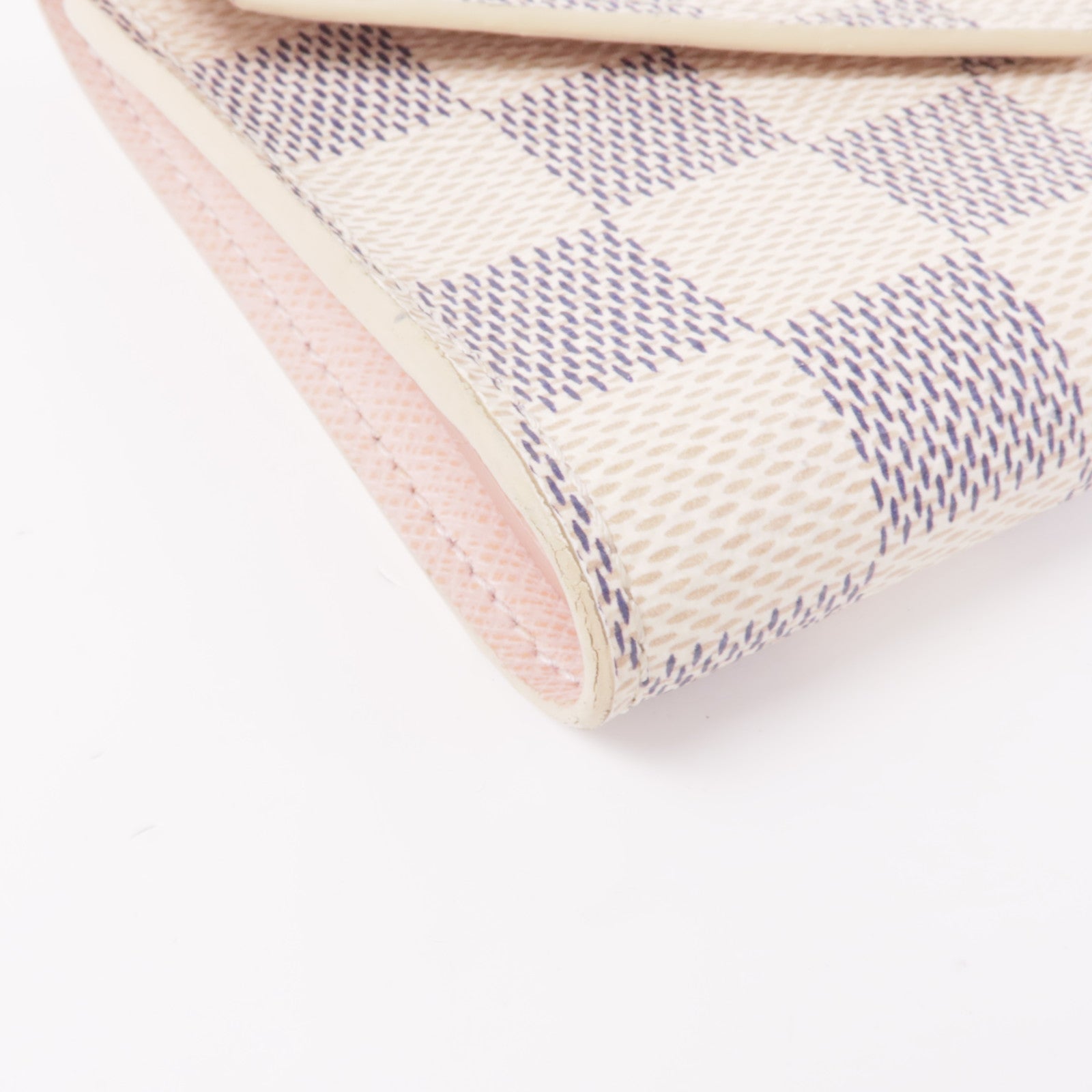 LOUIS VUITTON Damier Azur Victorine Wallet金扣錢包
