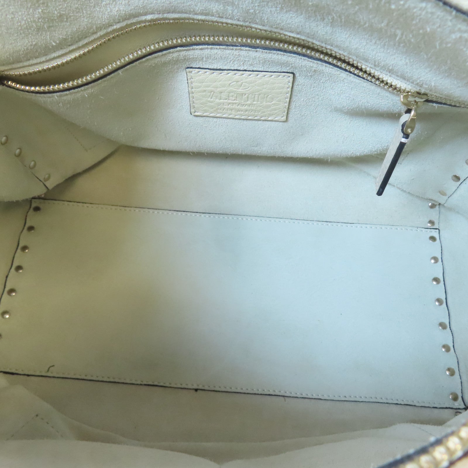 Valentino 牛皮皮革Shoulder Bag手挽肩背兩用袋米色