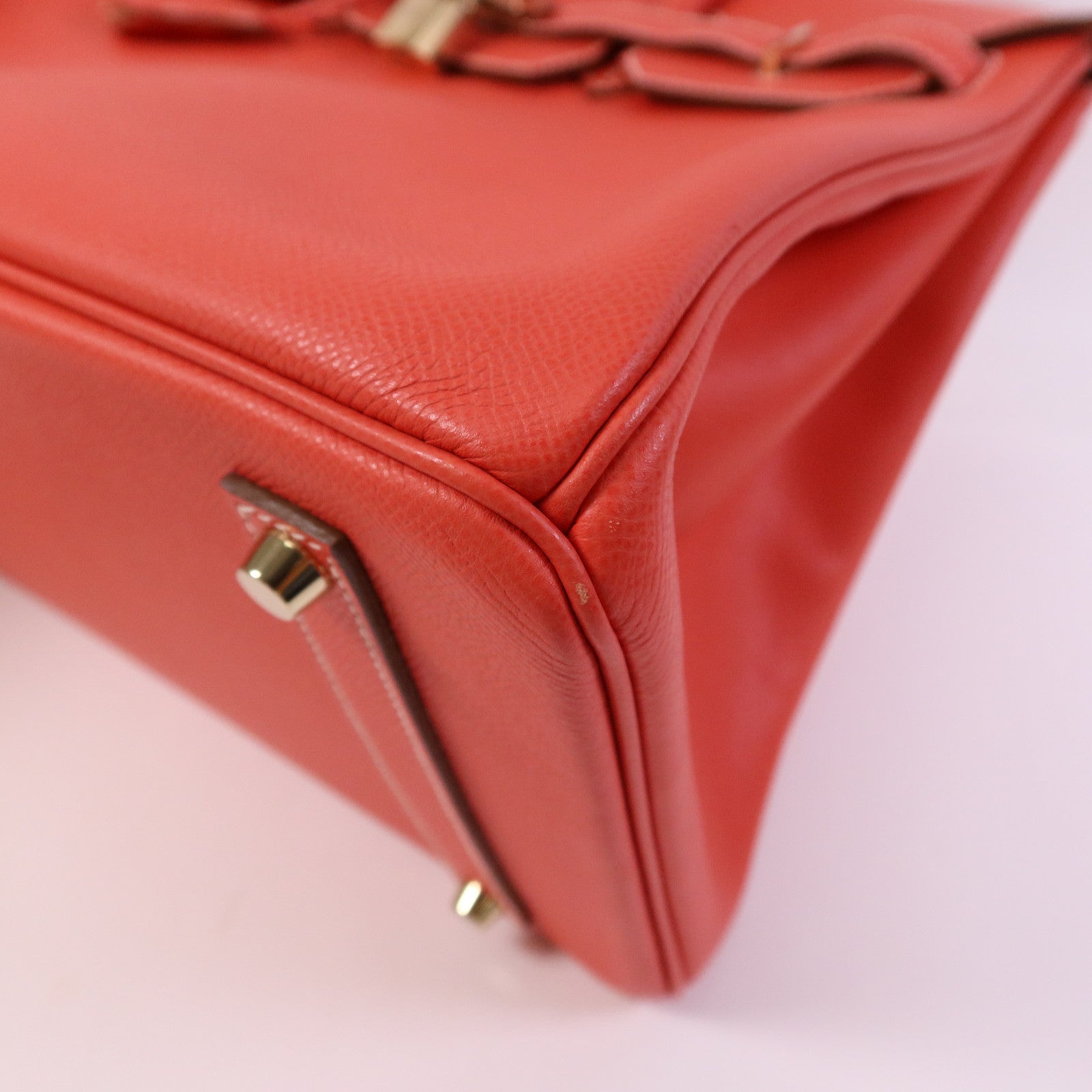 HERMES Epsom皮革Birkin 35金扣手挽袋Rose Juipur
