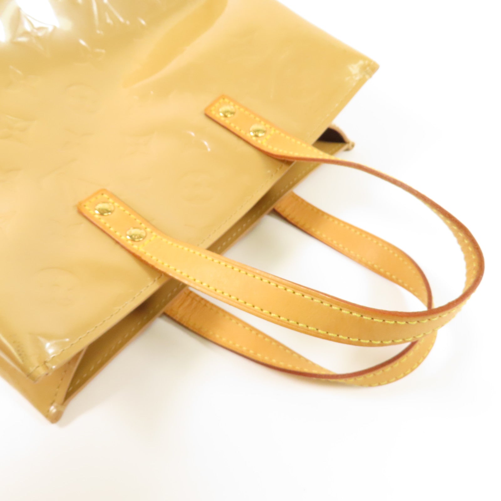 LOUIS VUITTON Vernis Reade PM金扣手挽袋