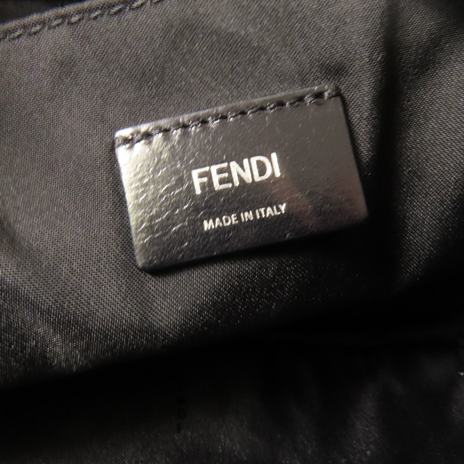 FENDI 尼龍/皮革Shoulder Bag銀扣手挽肩背兩用袋