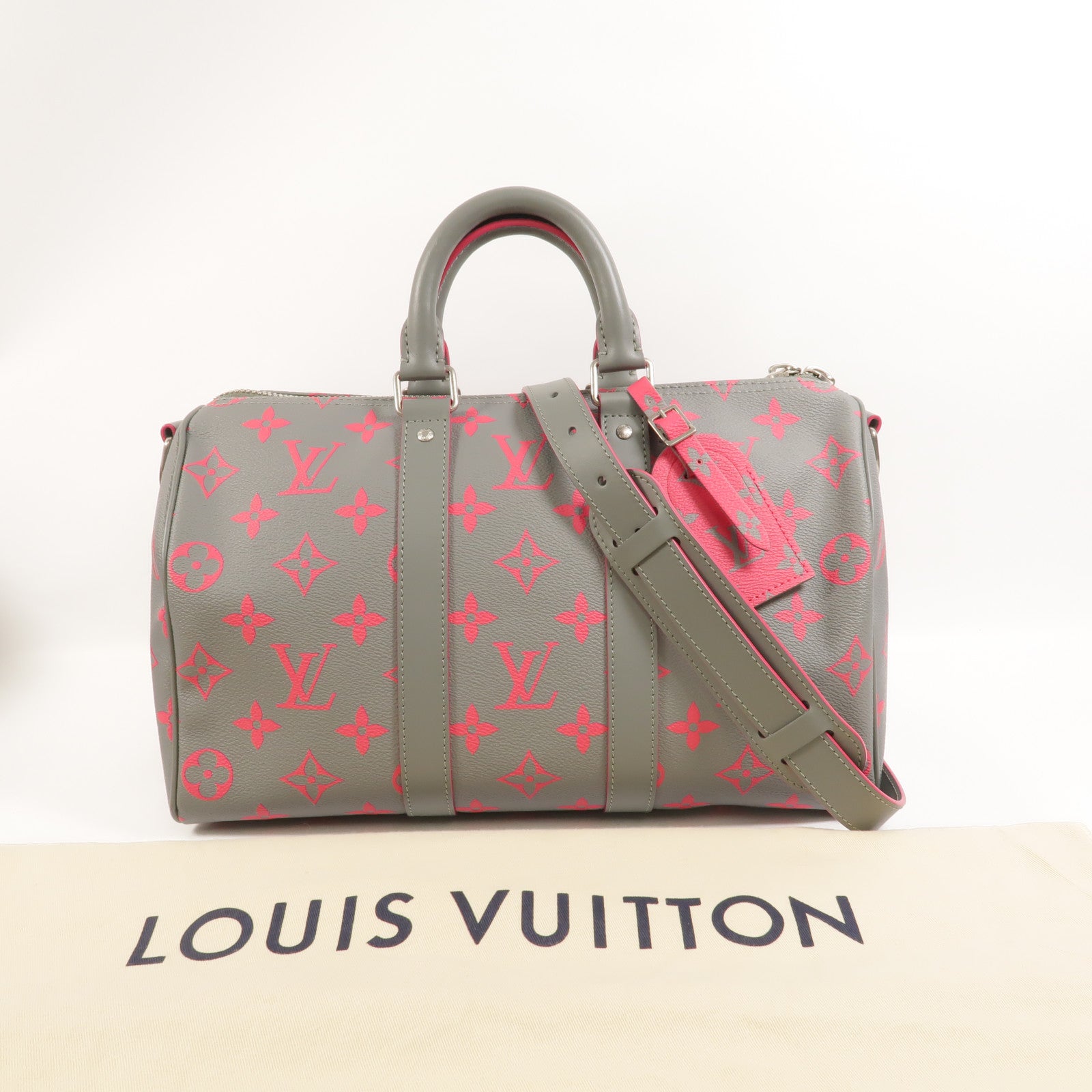 LOUIS VUITTON Monogram Glow Keepall Bandouliere 35手挽肩背兩用袋