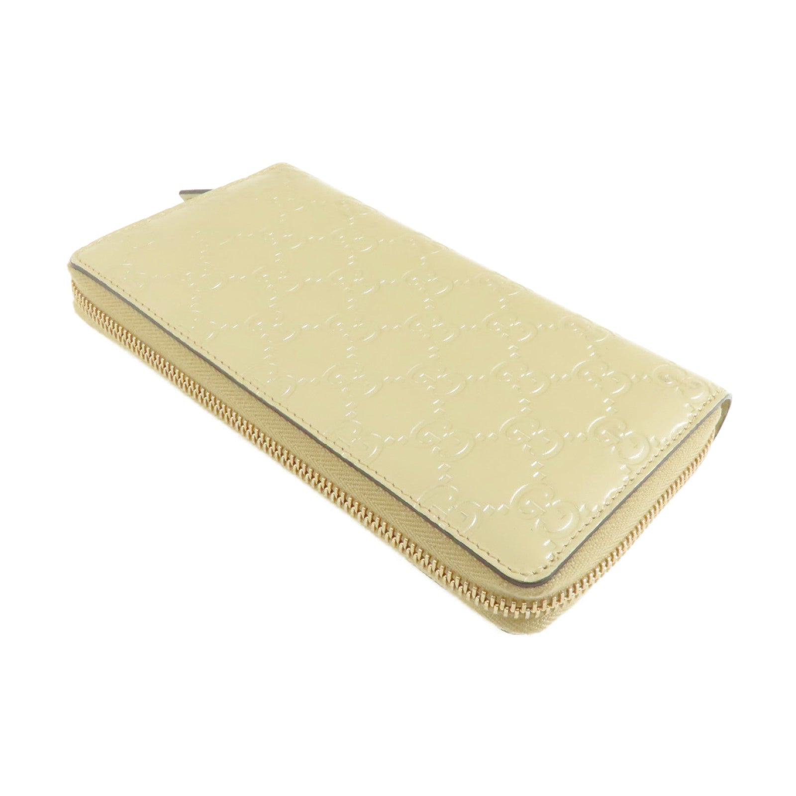 GUCCI 牛皮皮革金扣Long Wallet長錢包金色