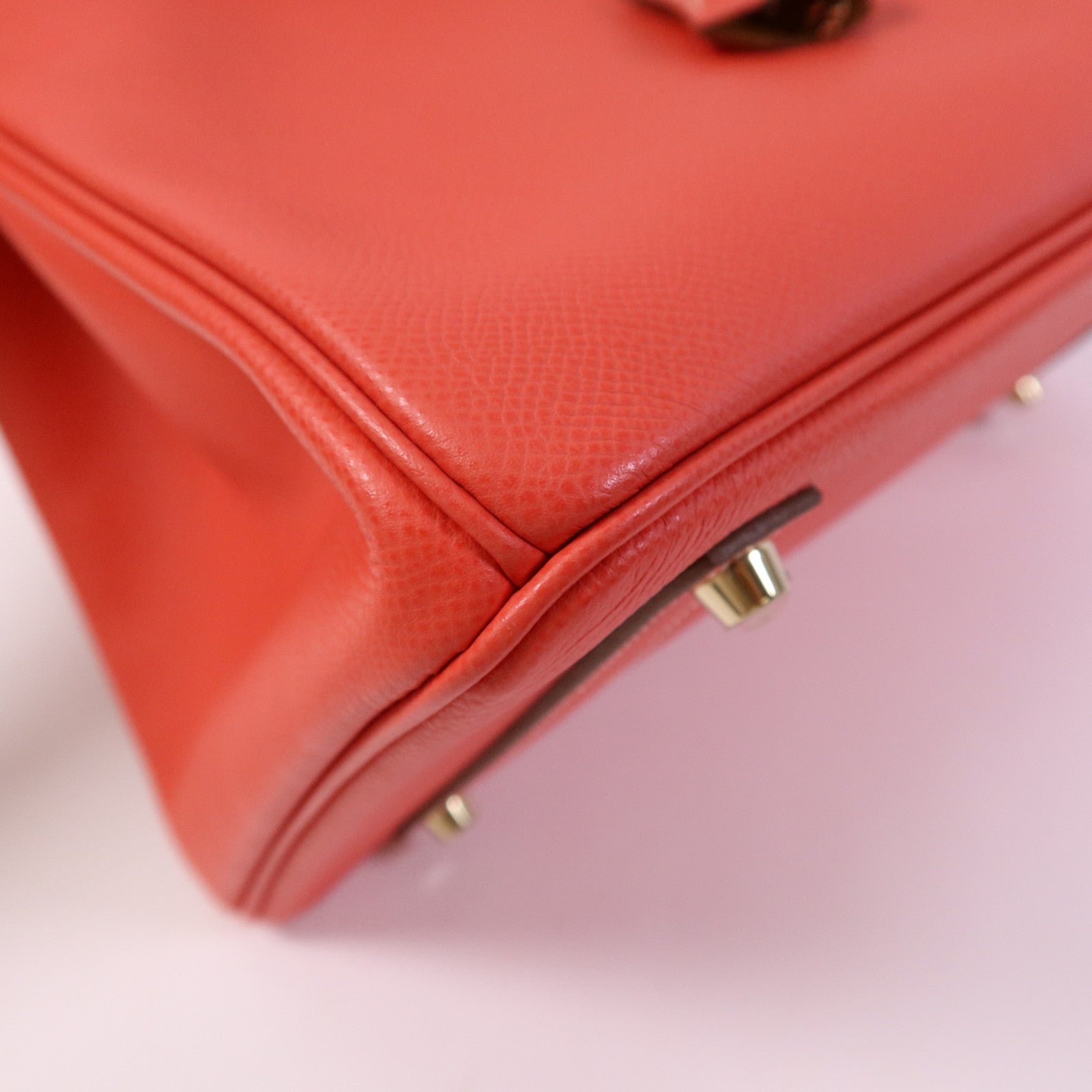 HERMES Epsom皮革Birkin 35金扣手挽袋Rose Juipur