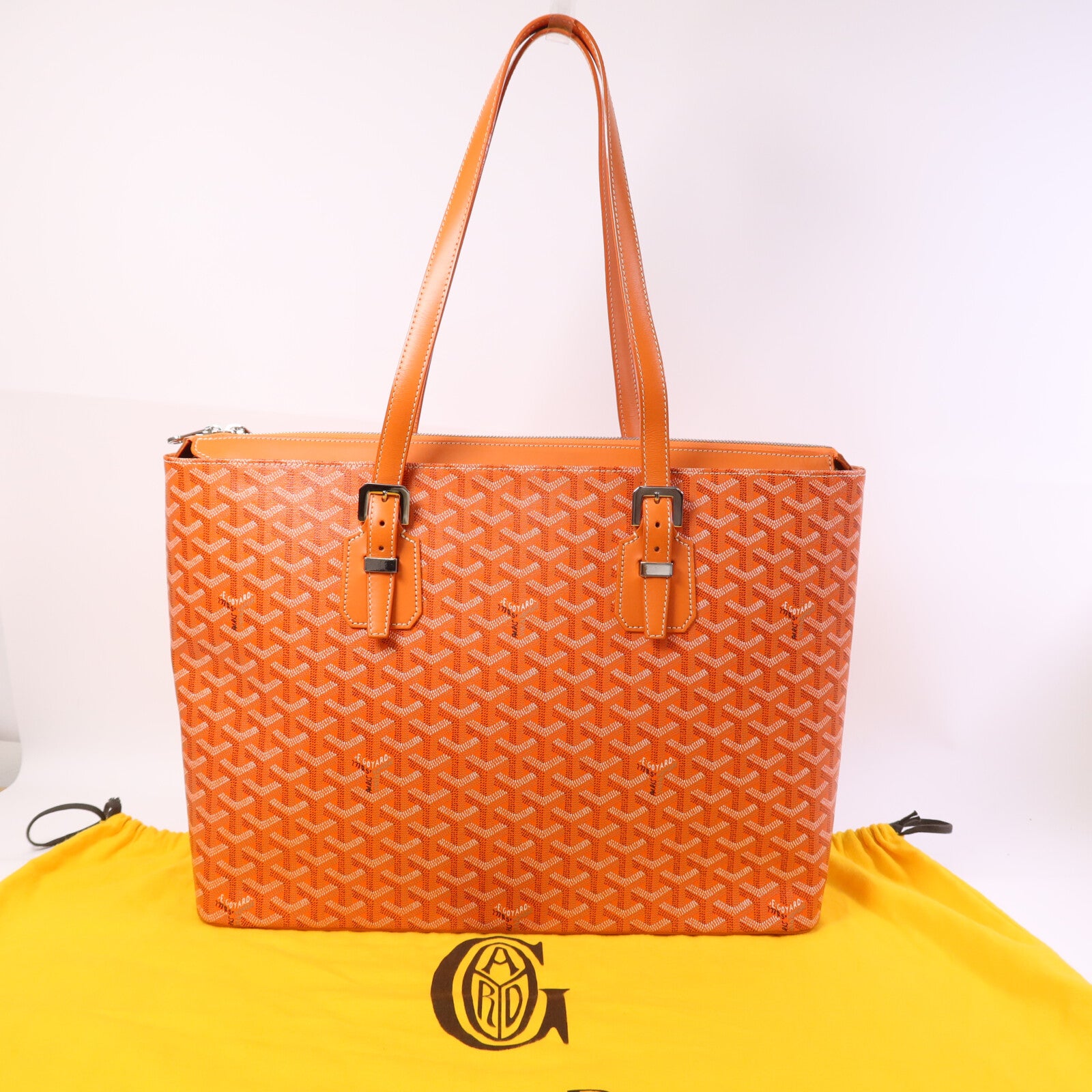 GOYARD 塗層帆布Sac Marie Galante GM銀扣手挽袋