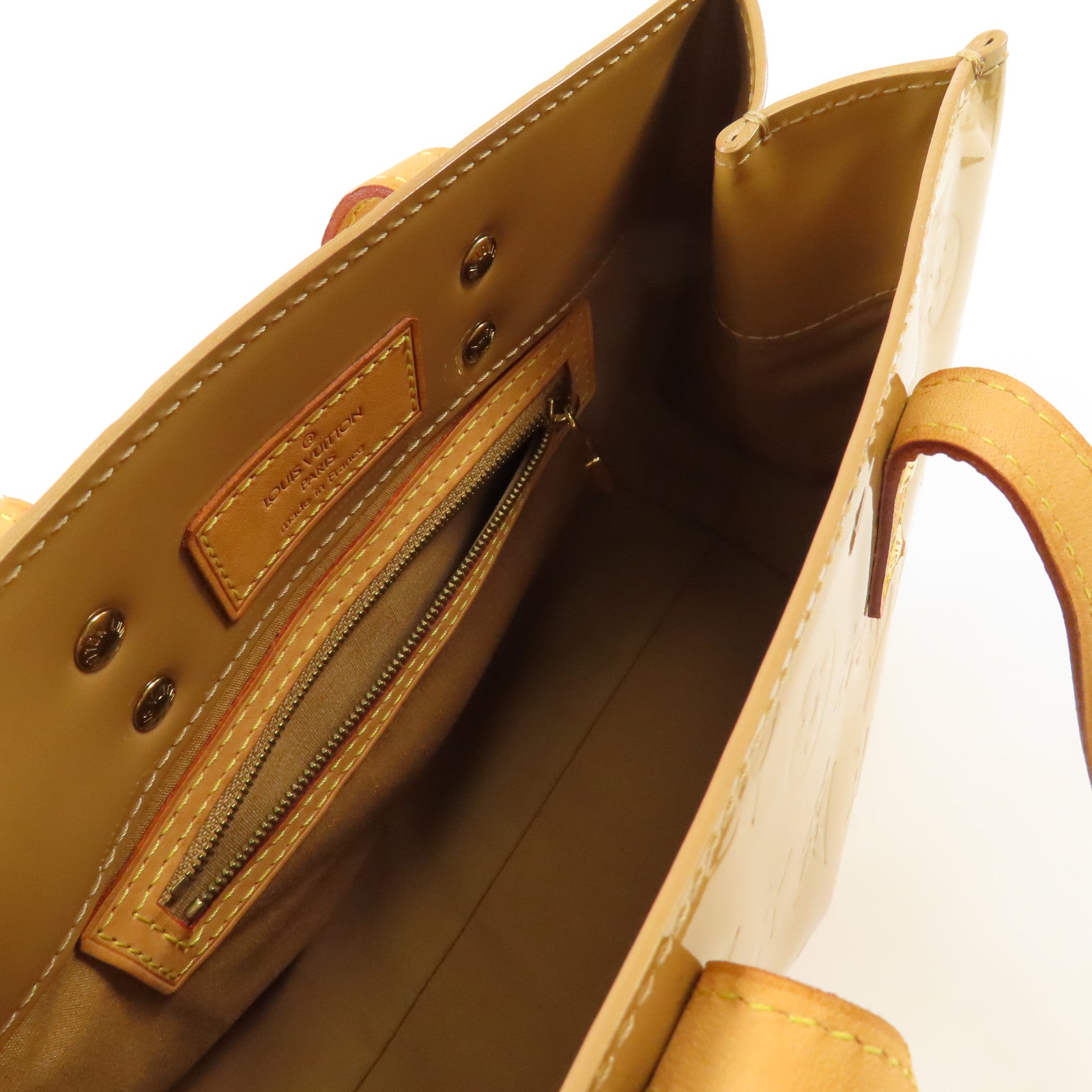 LOUIS VUITTON Vernis Reade PM金扣手挽袋