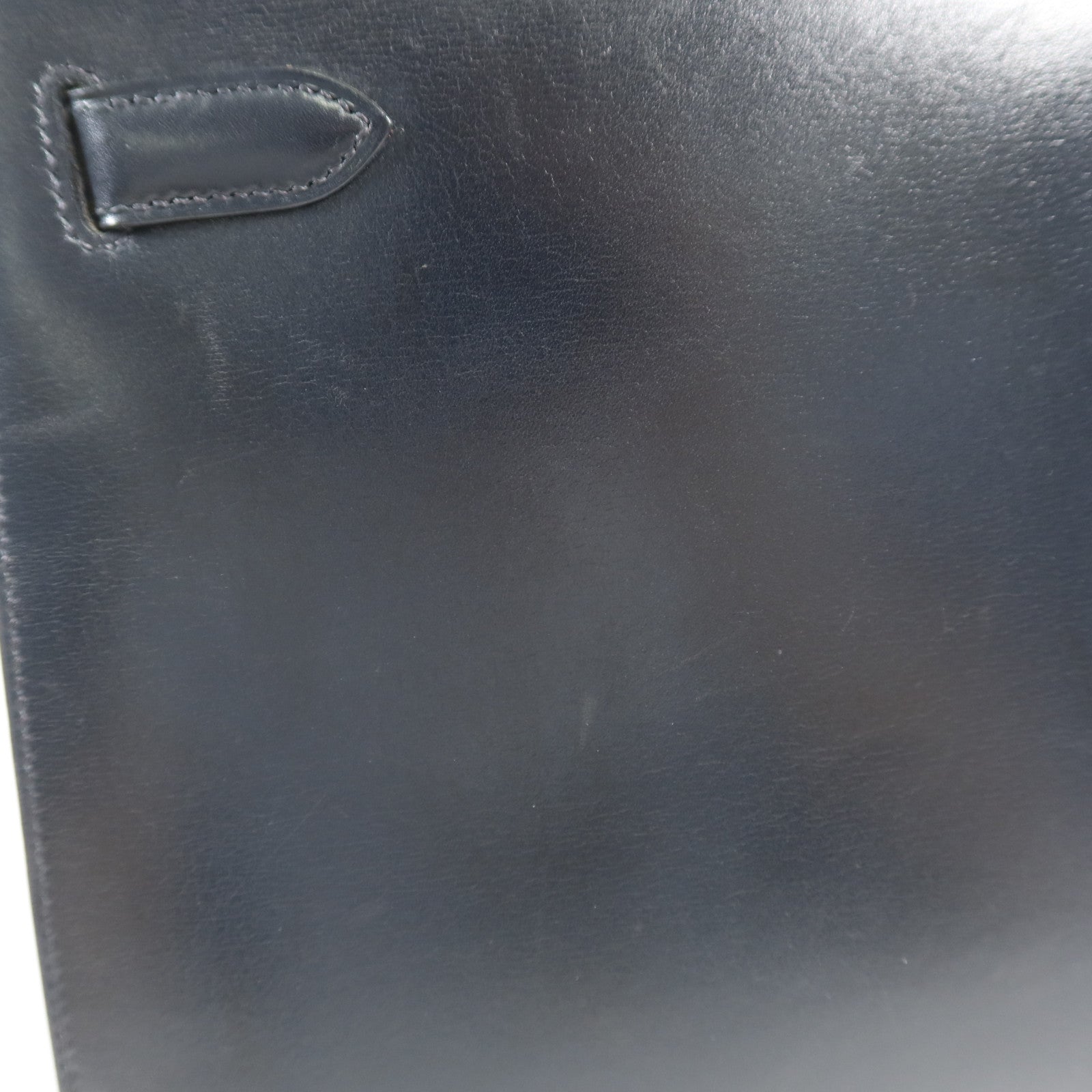 HERMES Box Calf皮革Kelly 32金扣手挽袋Noir