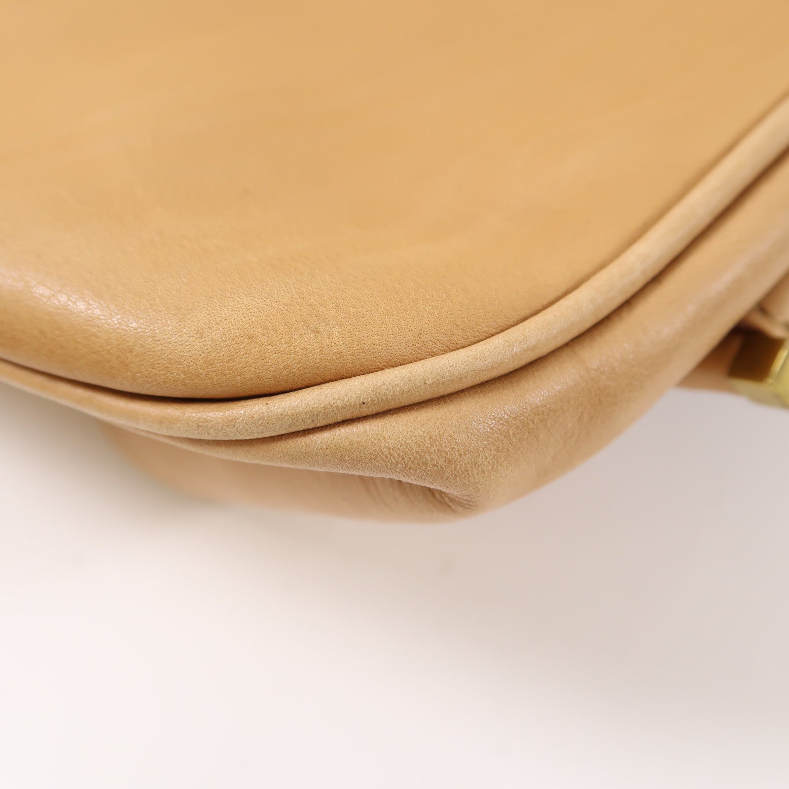 GUCCI 皮革Shoulder Bag金扣肩背袋啡色