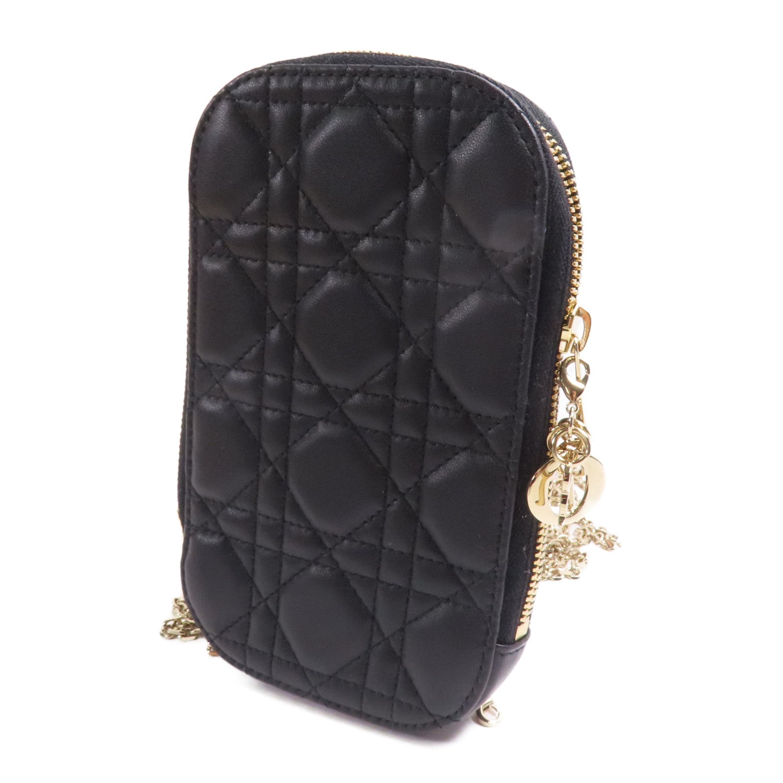 Dior 羊皮皮革Shoulder Bag金扣鏈帶肩背袋