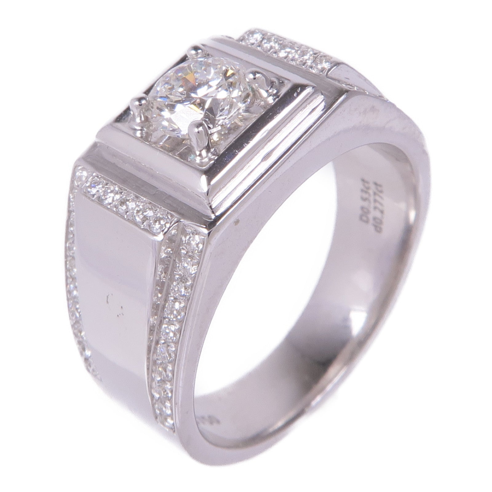 JEWELRY Diamond Ring 18K White Gold US#7.25