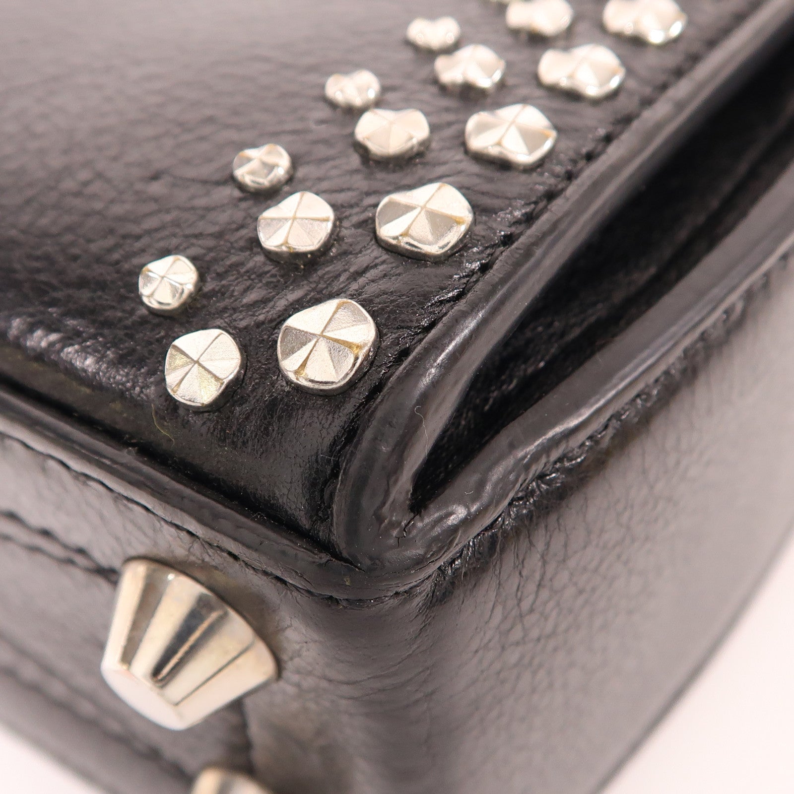 Alexander McQueen 牛皮皮革Box Bag銀扣鏈帶肩背袋