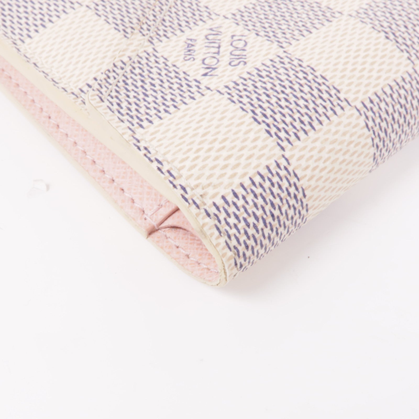 LOUIS VUITTON Damier Azur Victorine Wallet金扣錢包