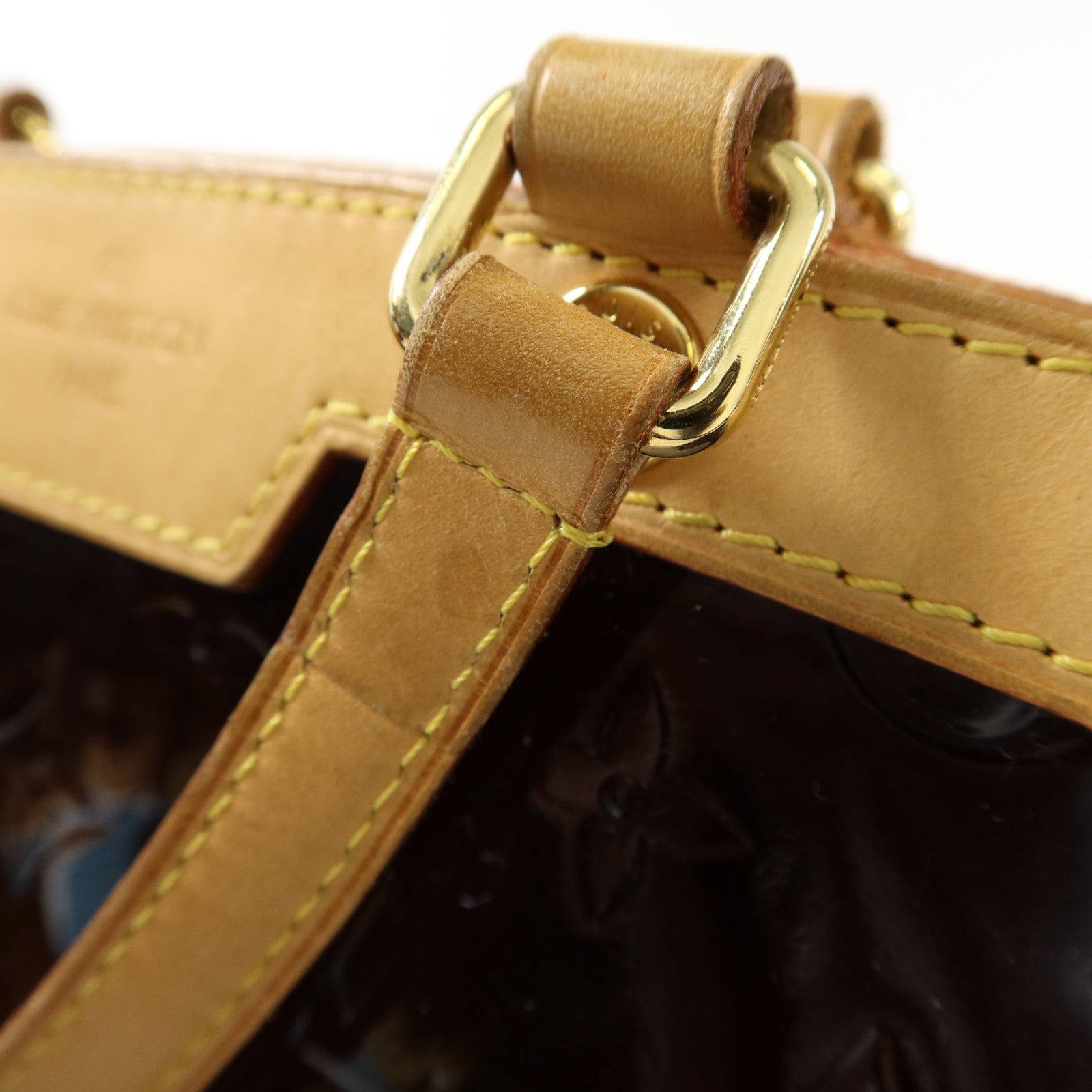 LOUIS VUITTON Vernis Brea MM金扣手挽肩背兩用袋Rouge Fauviste