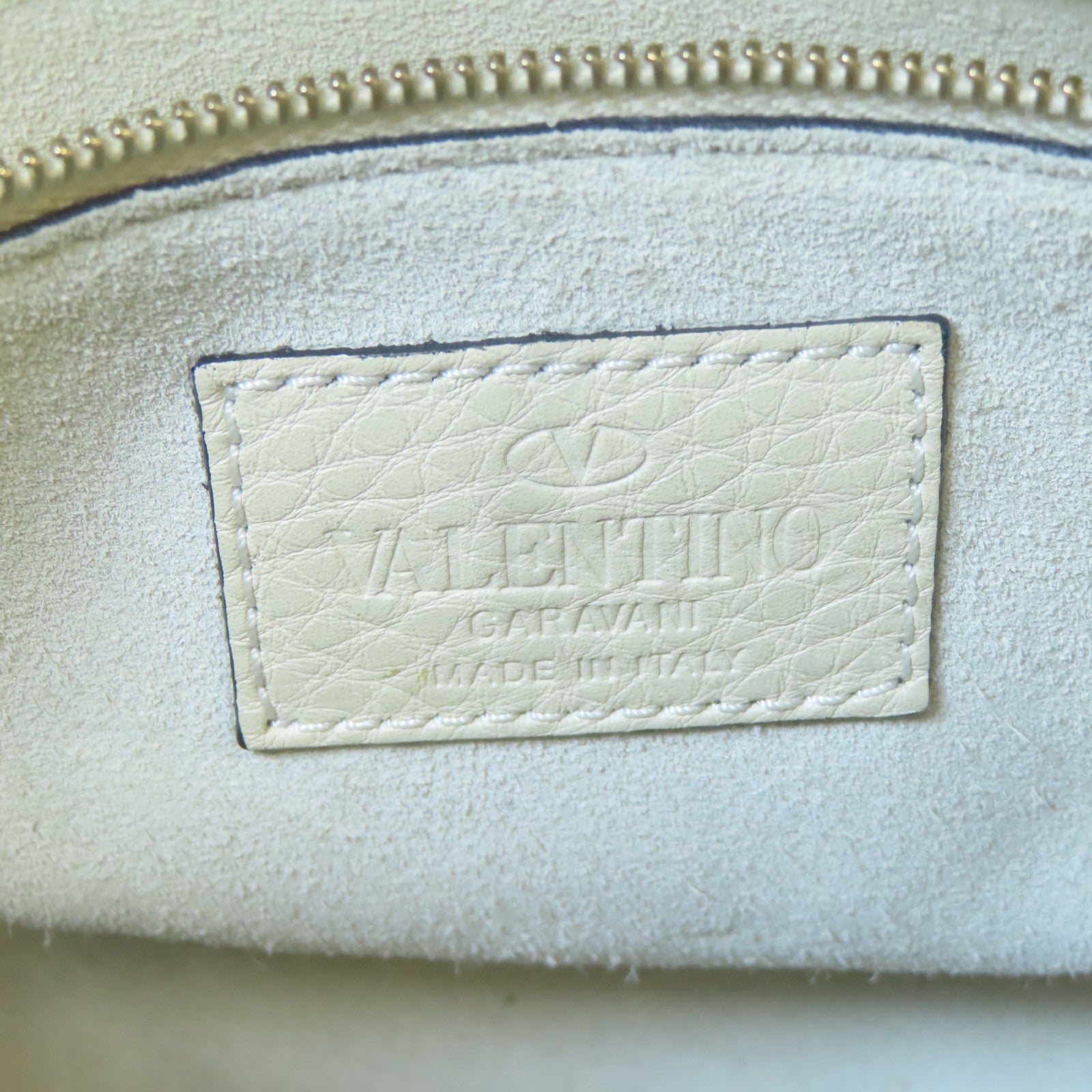 Valentino 牛皮皮革Shoulder Bag手挽肩背兩用袋米色