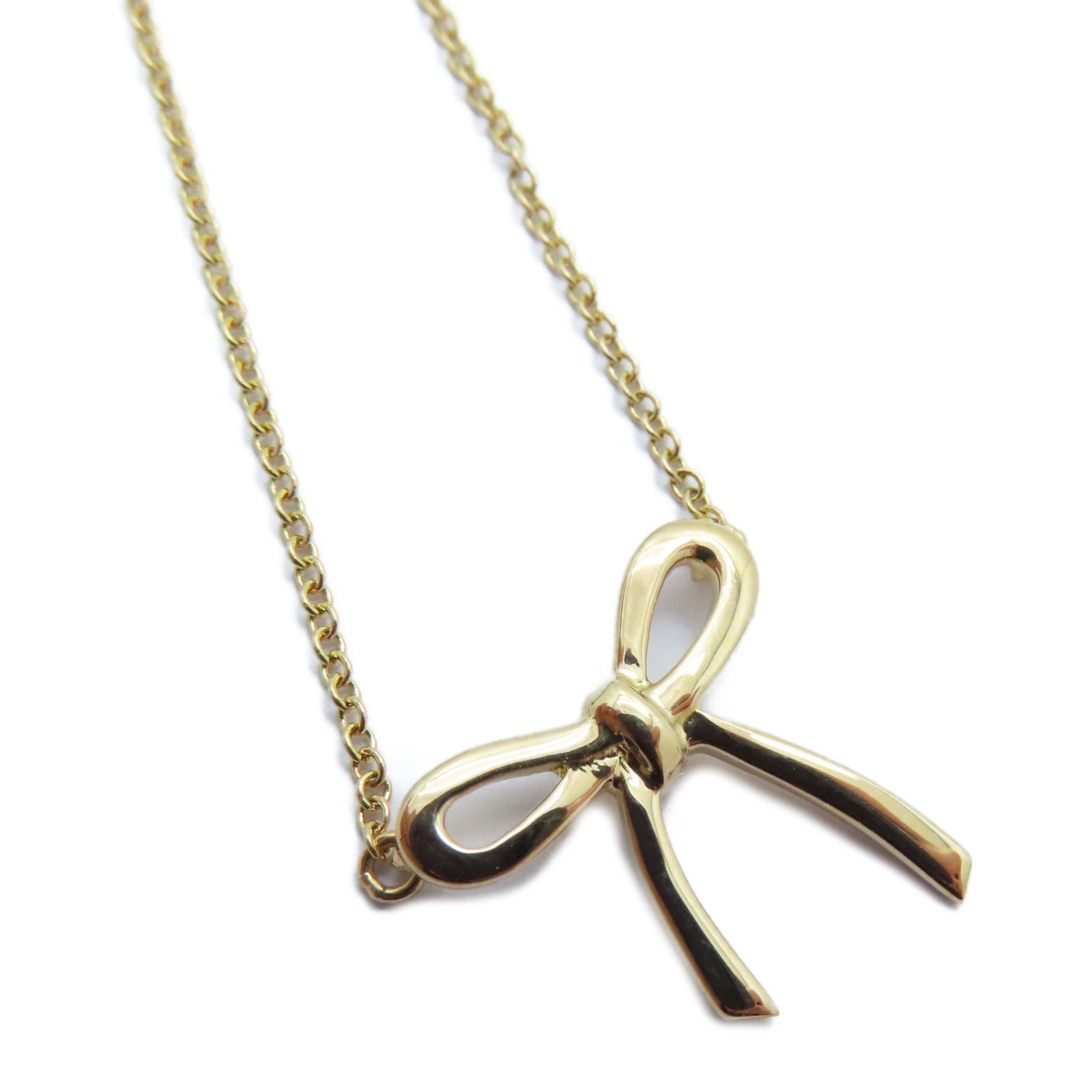 TIFFANY＆CO 【激減優惠】18K玫瑰金Bow Necklace項鍊