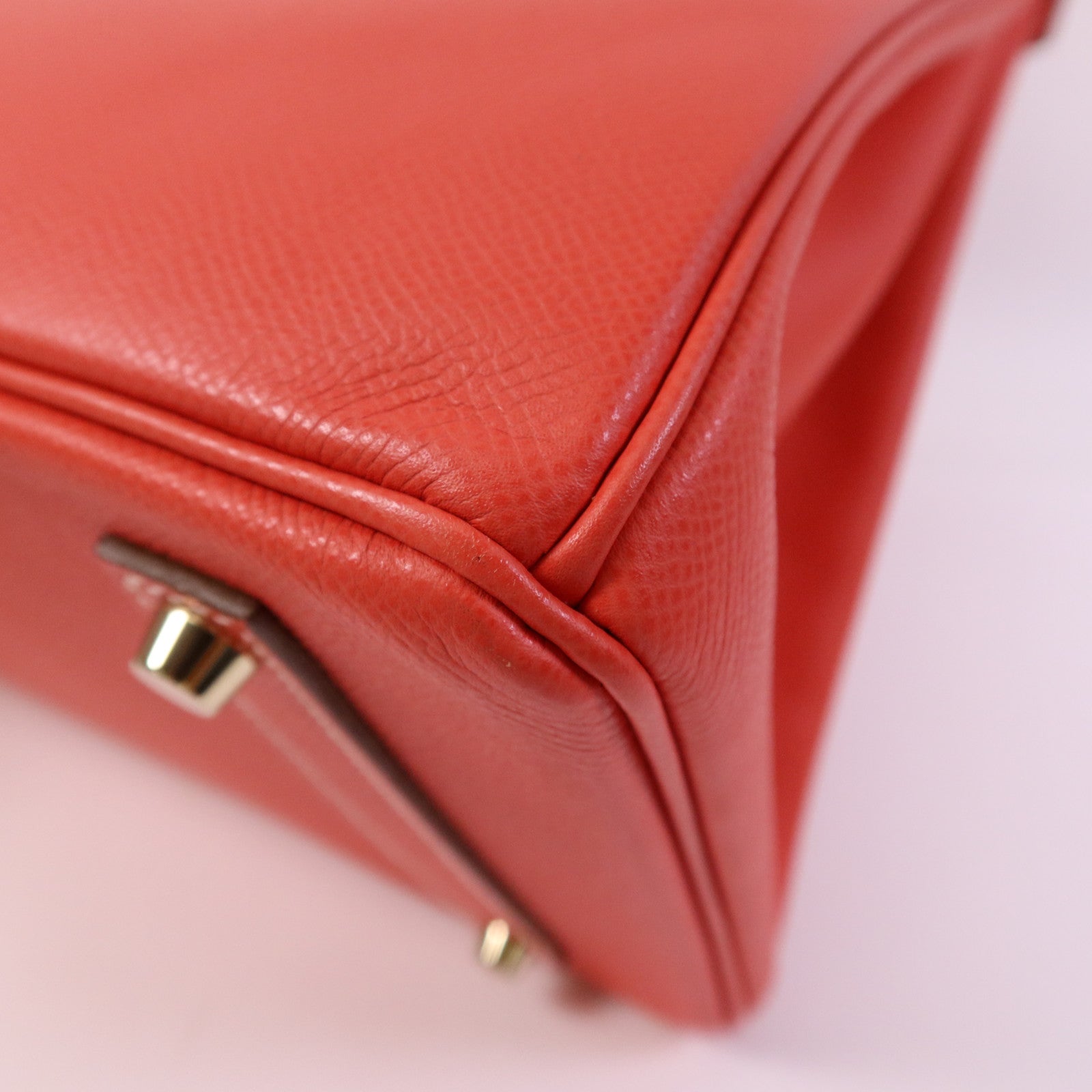 HERMES Epsom皮革Birkin 35金扣手挽袋Rose Juipur