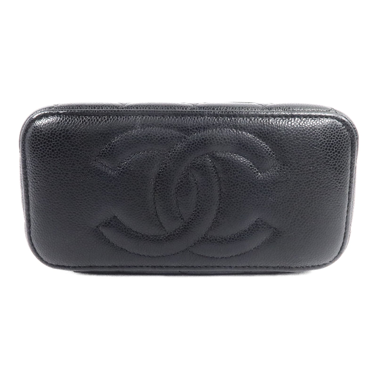 CHANEL 牛皮皮革Vanity Case鏈帶肩背袋