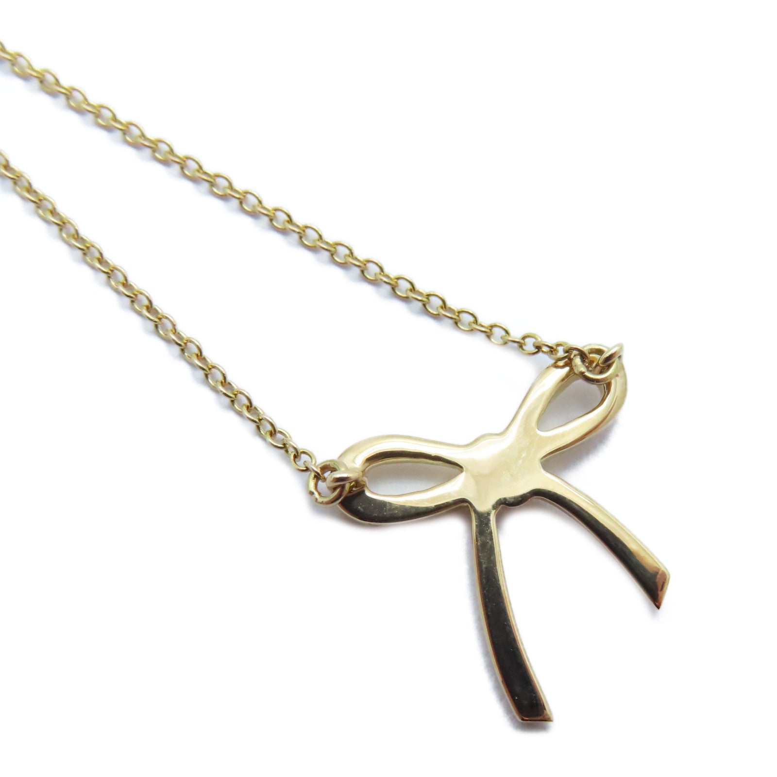 TIFFANY＆CO 【激減優惠】18K玫瑰金Bow Necklace項鍊