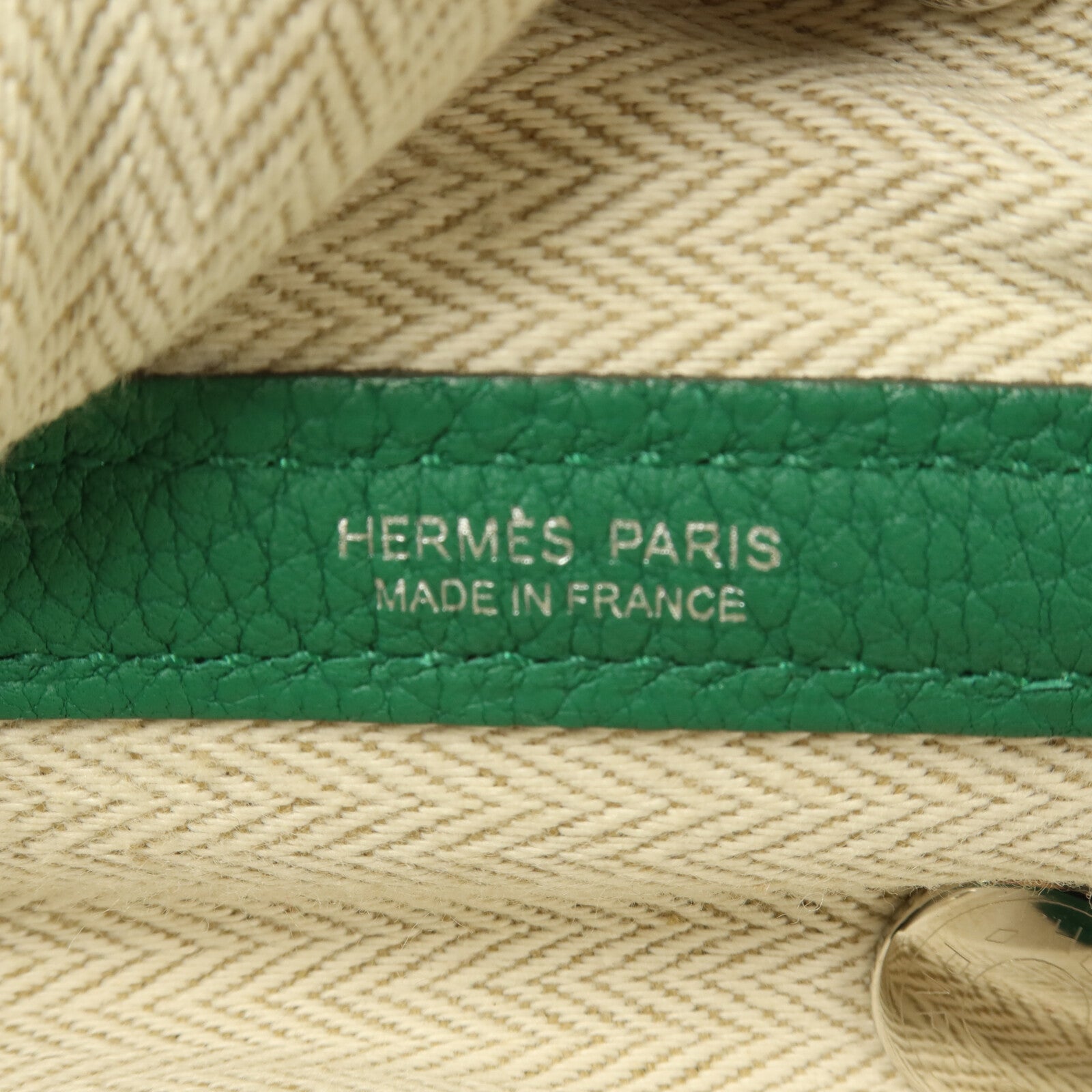 HERMES Negonda皮革Garden Party TPM手挽袋Vert Vertigo